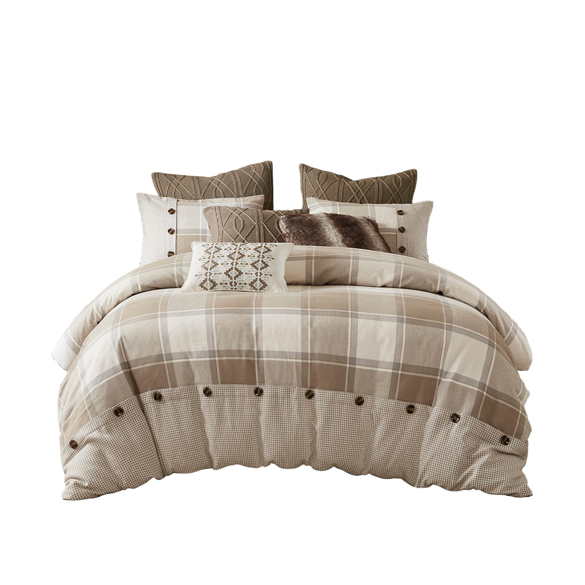 Urban Cabin 8-Piece Queen Comforter Set, Neutral, large