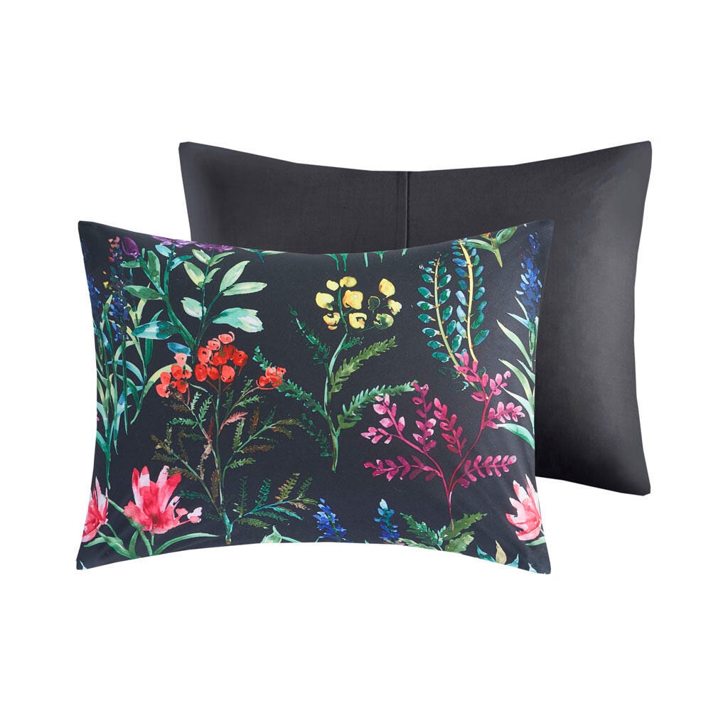 Madison Park Tasha 5-Piece Full/Queen Comforter Set, Black, large
