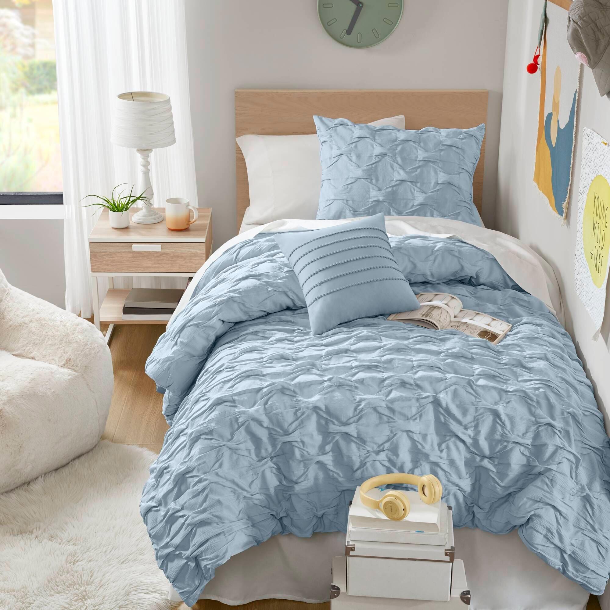 Super Listing Bailey 3-Piece Twin/Twin XL Comforter Set, Blue, large