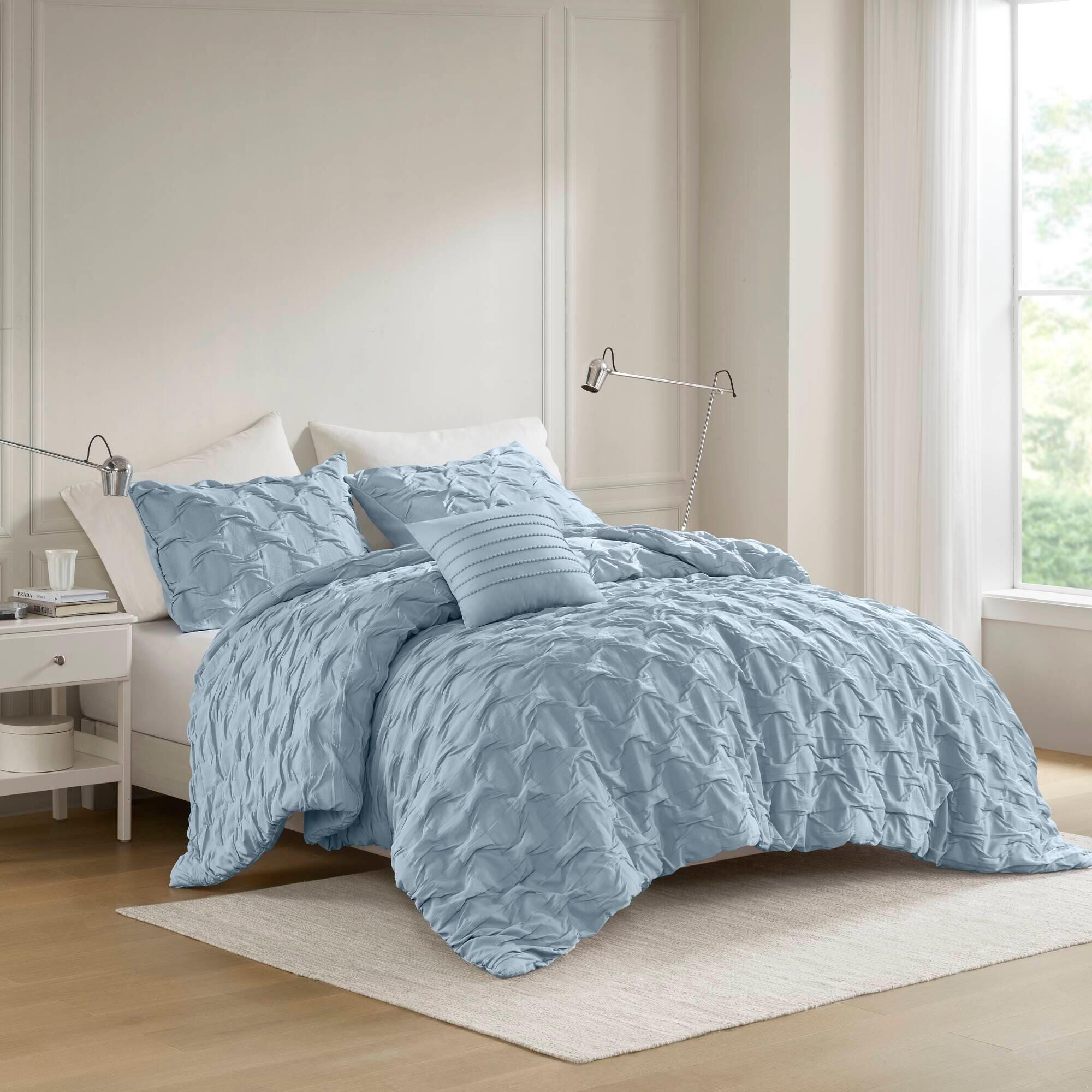 Super Listing Bailey 3-Piece Twin/Twin XL Comforter Set, Blue, large