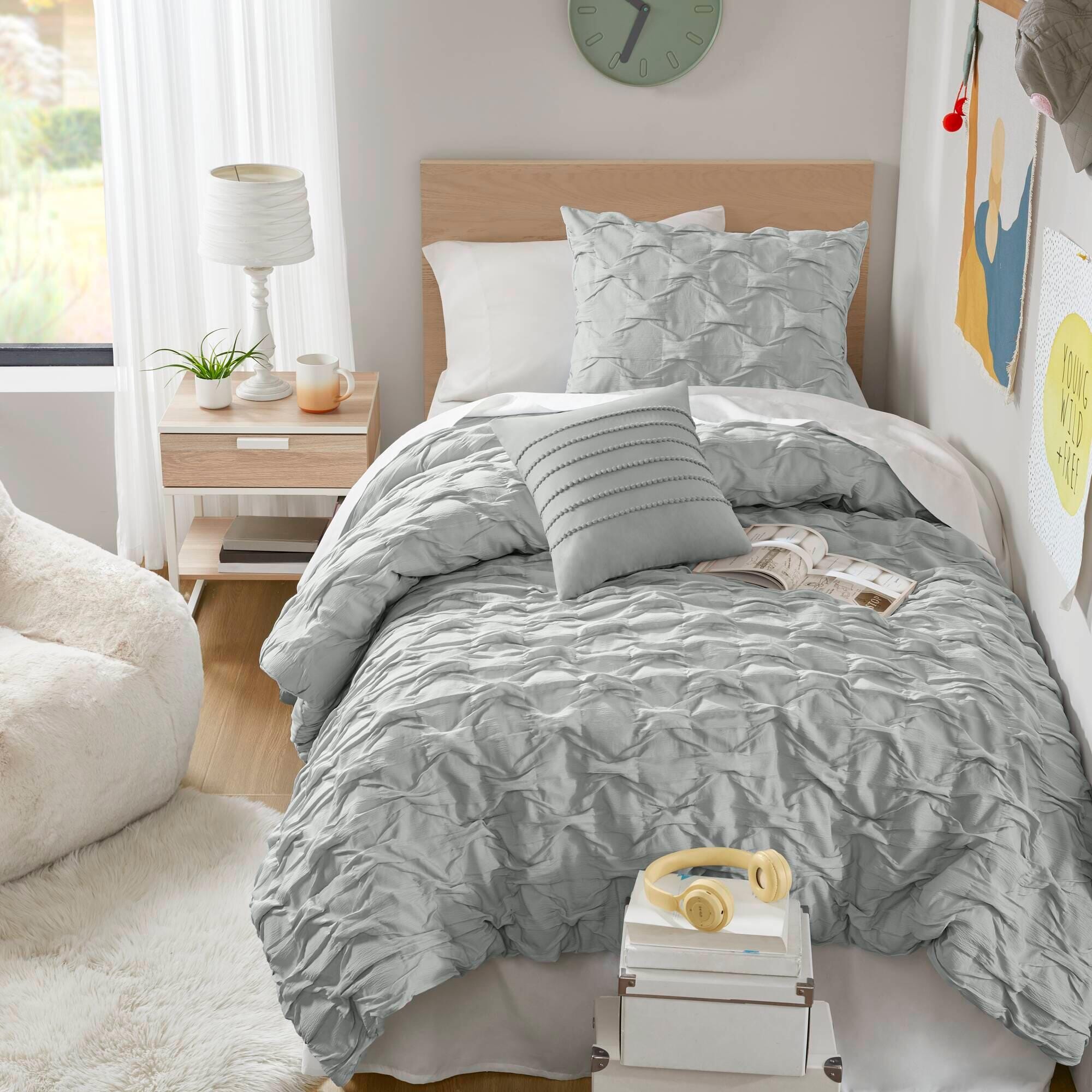 Super Listing Bailey 3-Piece Twin/Twin XL Comforter Set, Gray, large