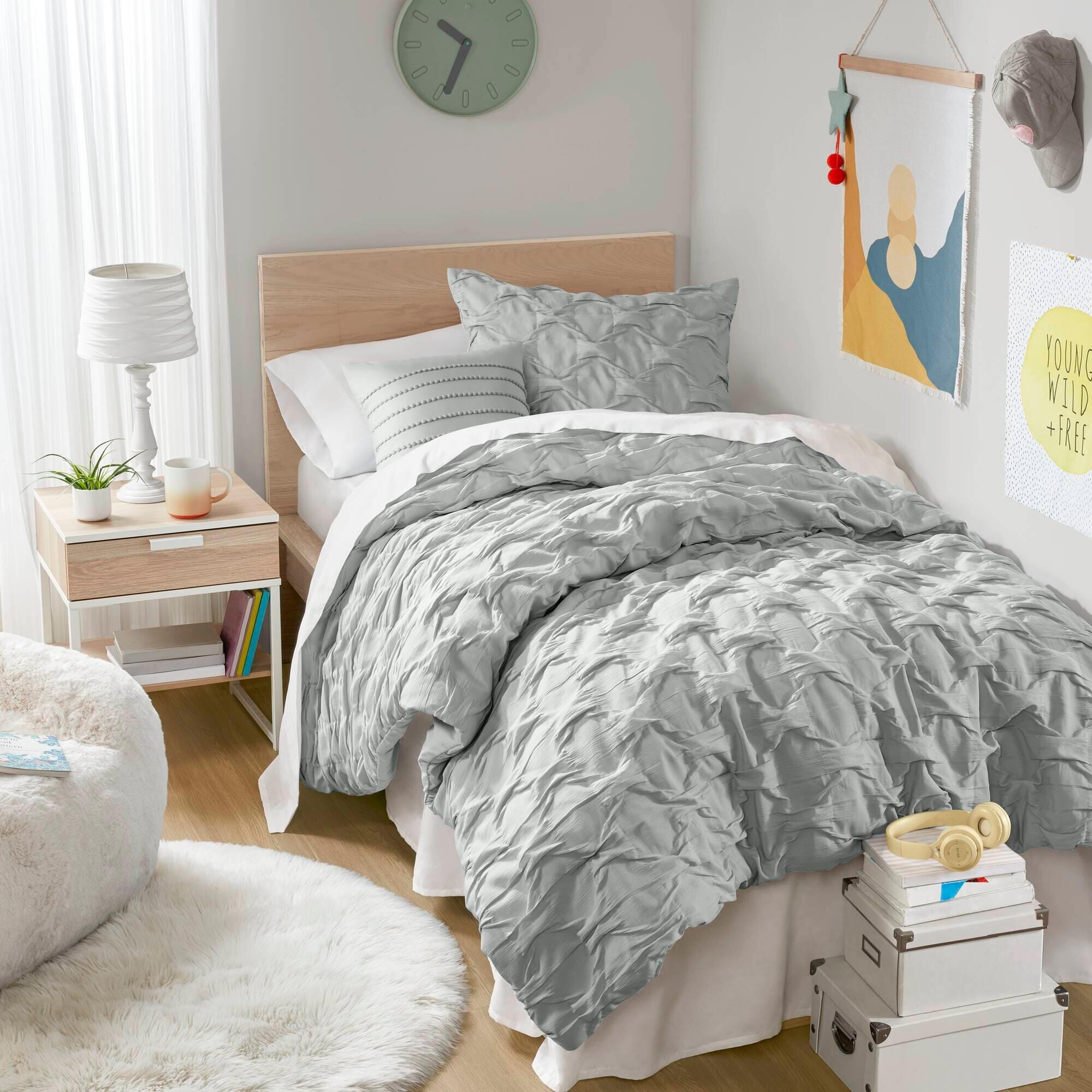 Super Listing Bailey 3-Piece Twin/Twin XL Comforter Set, Gray, large