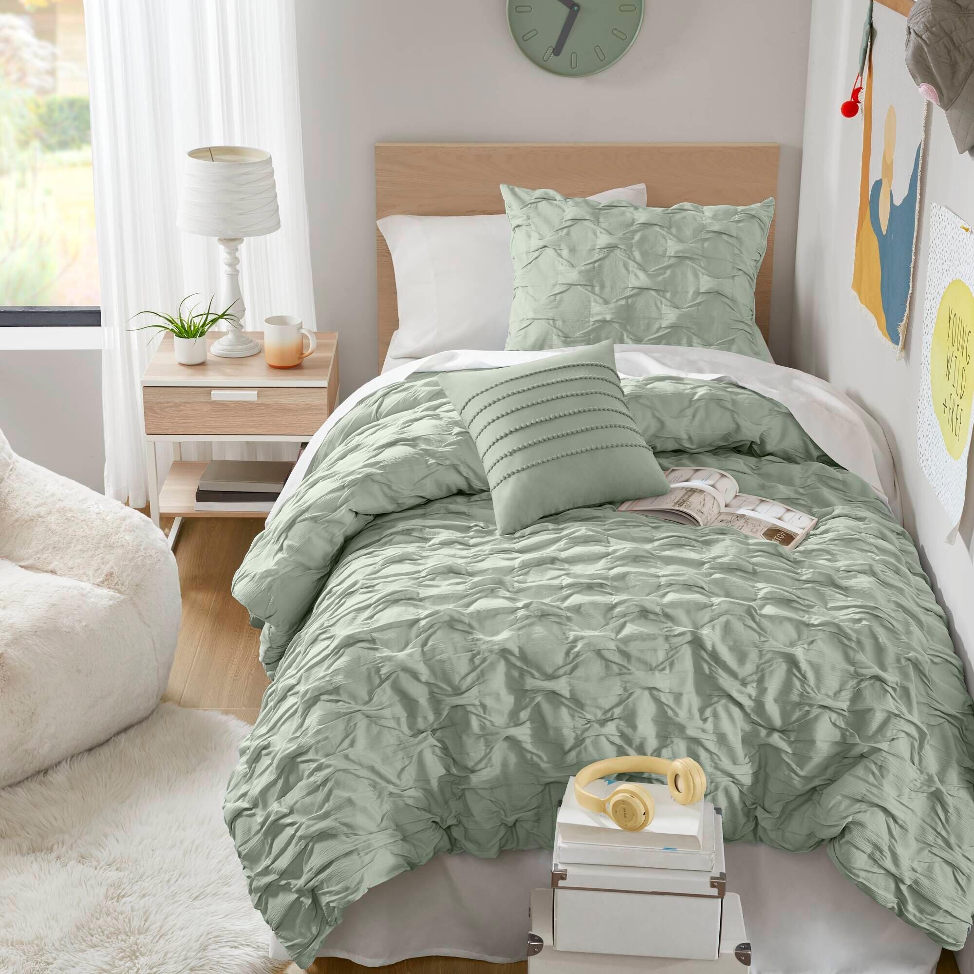 Super Listing Bailey 3-Piece Twin/Twin XL Comforter Set, Green, large