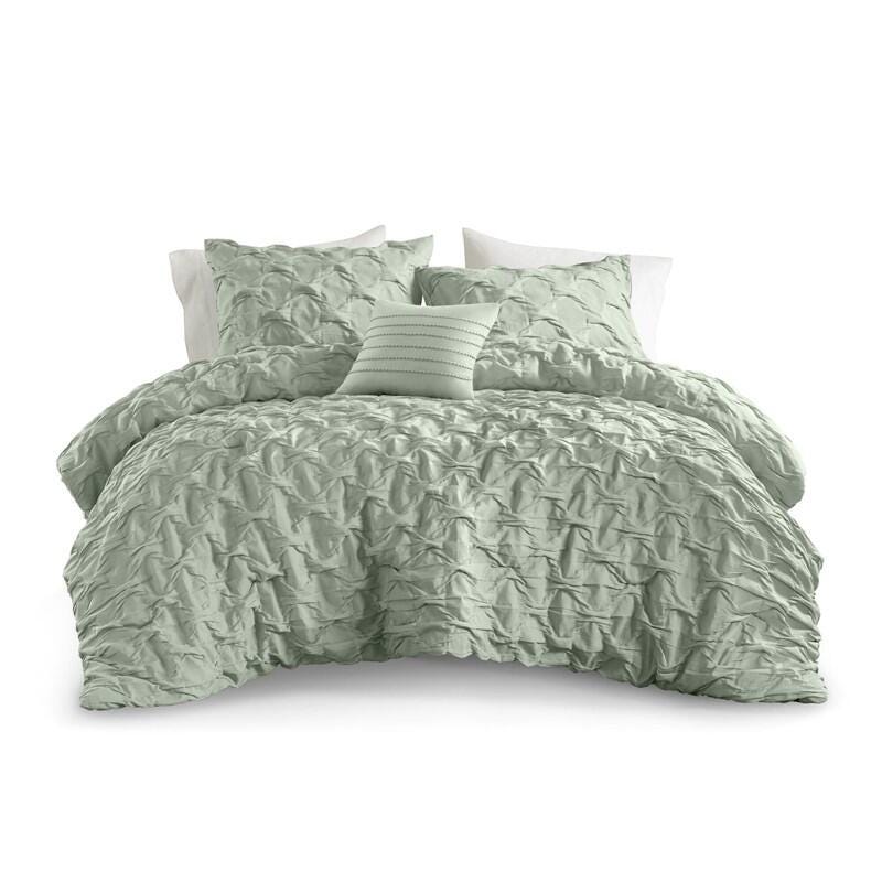 Super Listing Bailey 4-Piece King/California King Comforter Set, Green, rollover