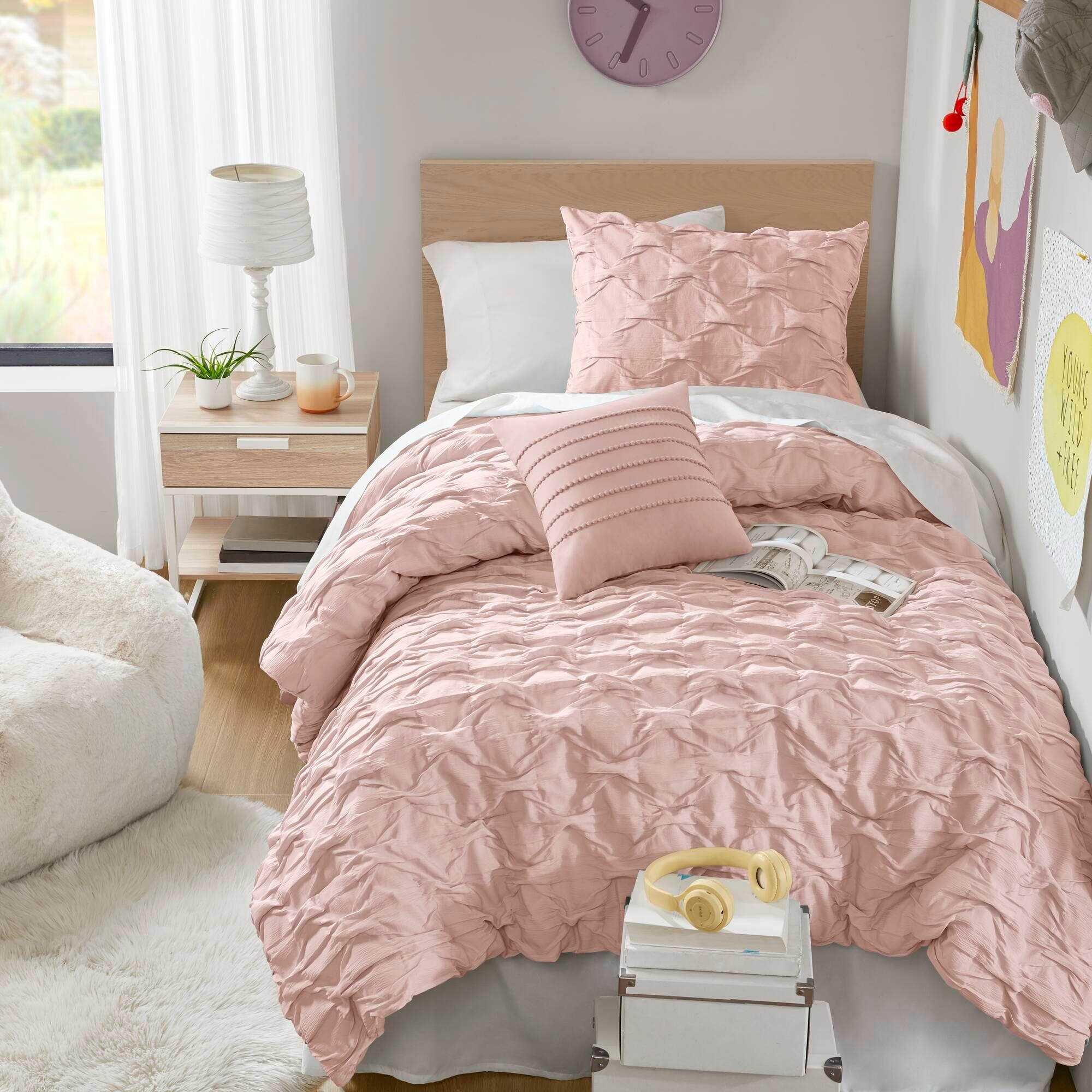 Super Listing Bailey 3-Piece Twin/Twin XL Comforter Set, Pink, large