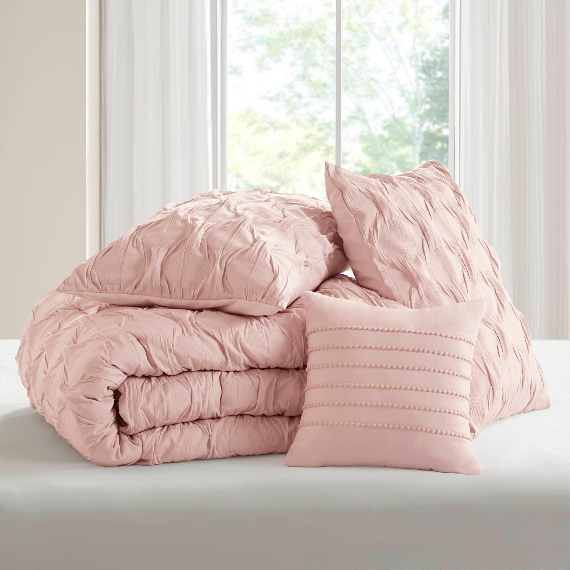 Super Listing Bailey 3-Piece Twin/Twin XL Comforter Set, Pink, large
