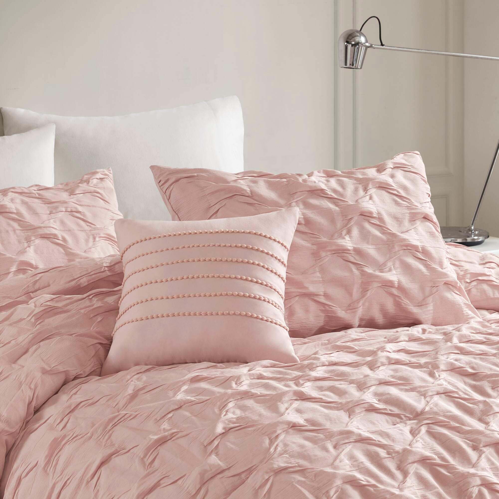 Super Listing Bailey 4-Piece Full/Queen Comforter Set, Pink, large