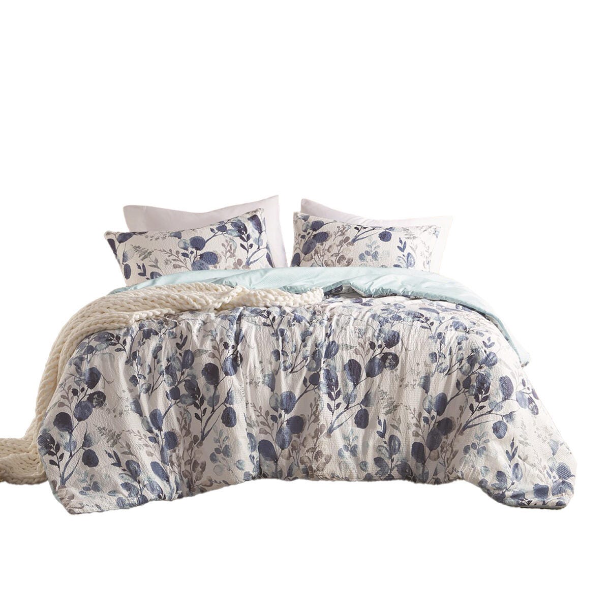 Super Listing Gabby 2-Piece Twin/Twin XL Comforter Set, Navy/Blue, rollover