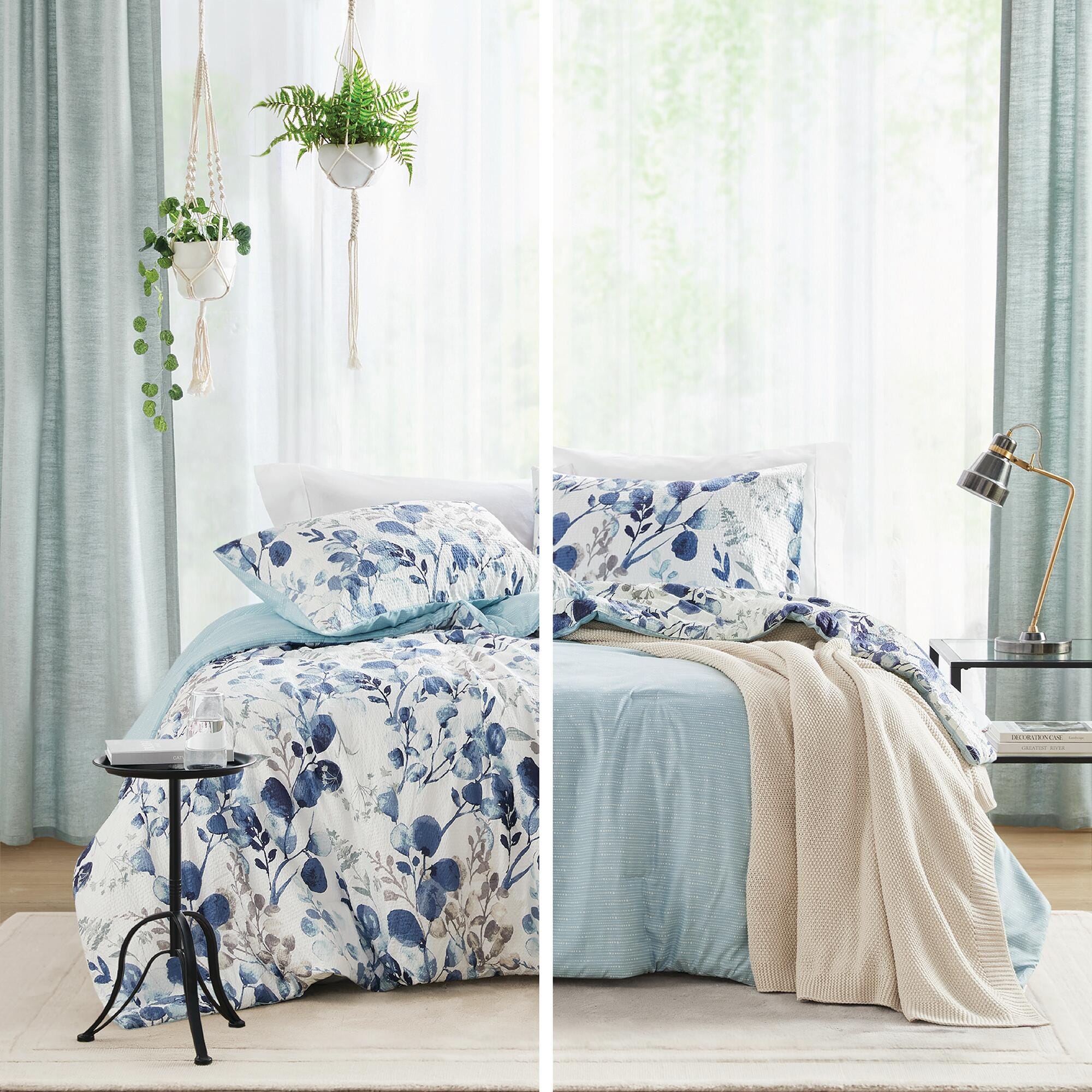 Super Listing Gabby 3-Piece Full/Queen Comforter Set, Navy/Blue, large