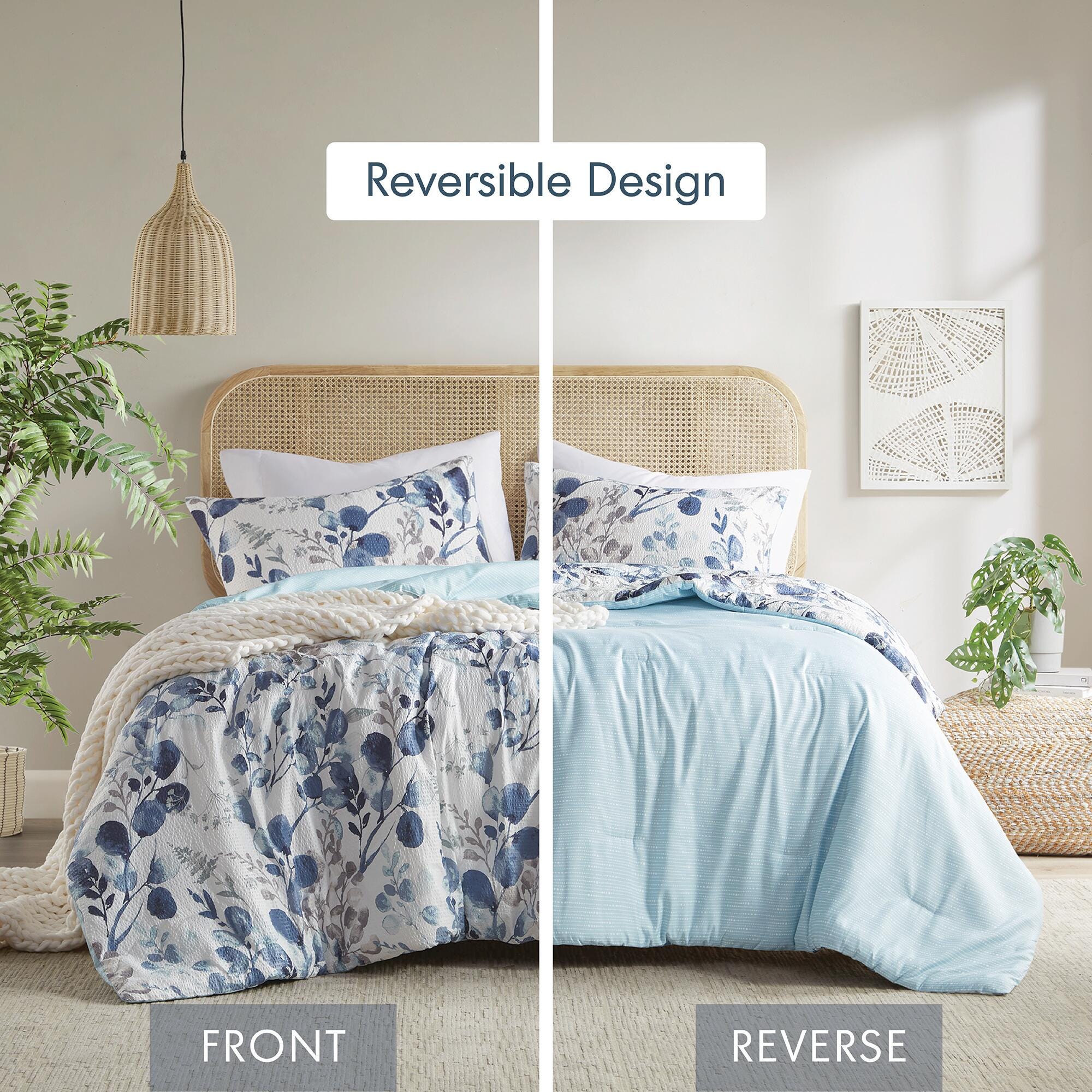 Super Listing Gabby 3-Piece Full/Queen Comforter Set, Navy/Blue, large