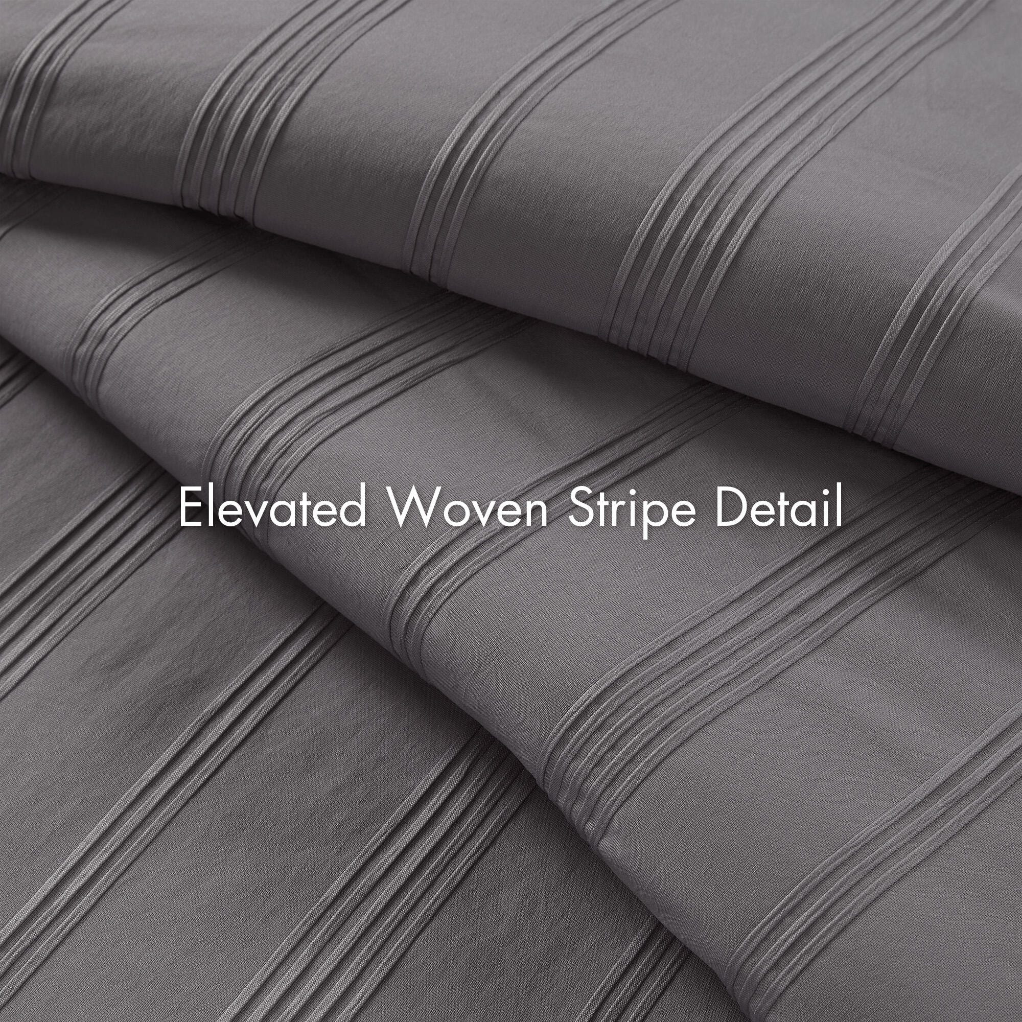Super Listing Logan 5-Piece Twin/Twin XL Comforter Set, Charcoal, large