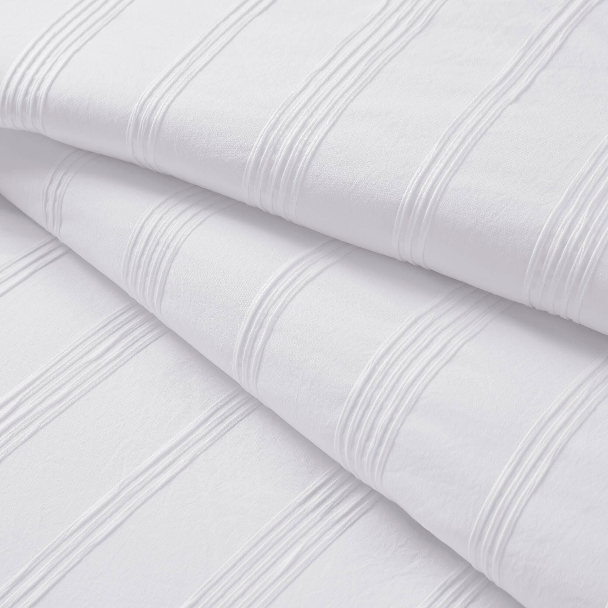 Super Listing Logan 7-Piece Queen Comforter Set, White, large