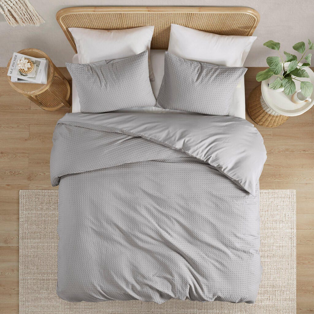 Super Listing Mina 2-Piece Twin/Twin XL Comforter Set, Light Gray, large
