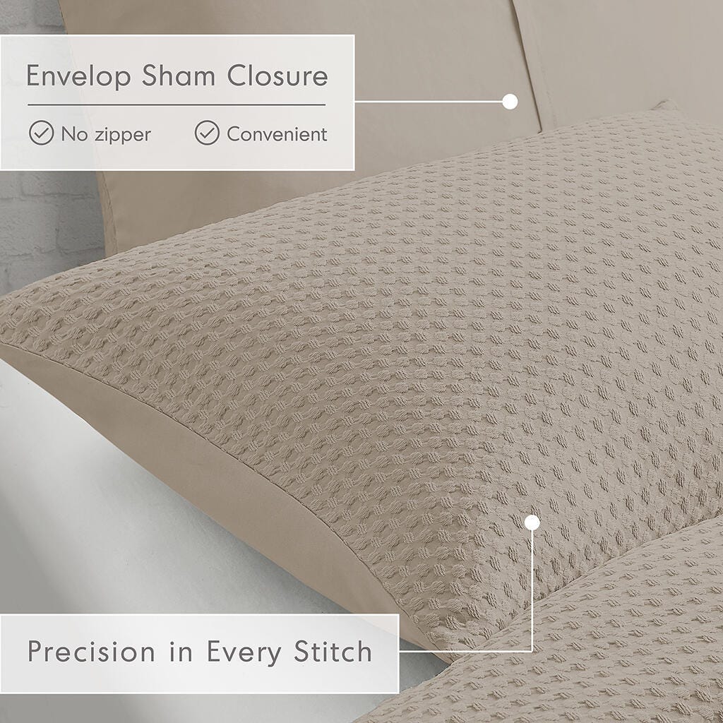 Super Listing Mina 3-Piece Full/Queen Comforter Set, Neutral, large