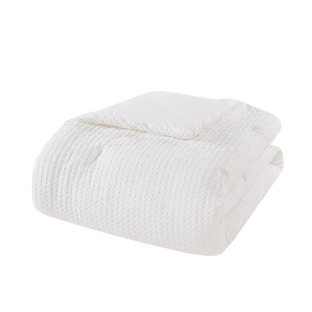 Super Listing Mina 3-Piece King/California King Comforter Set, White, large