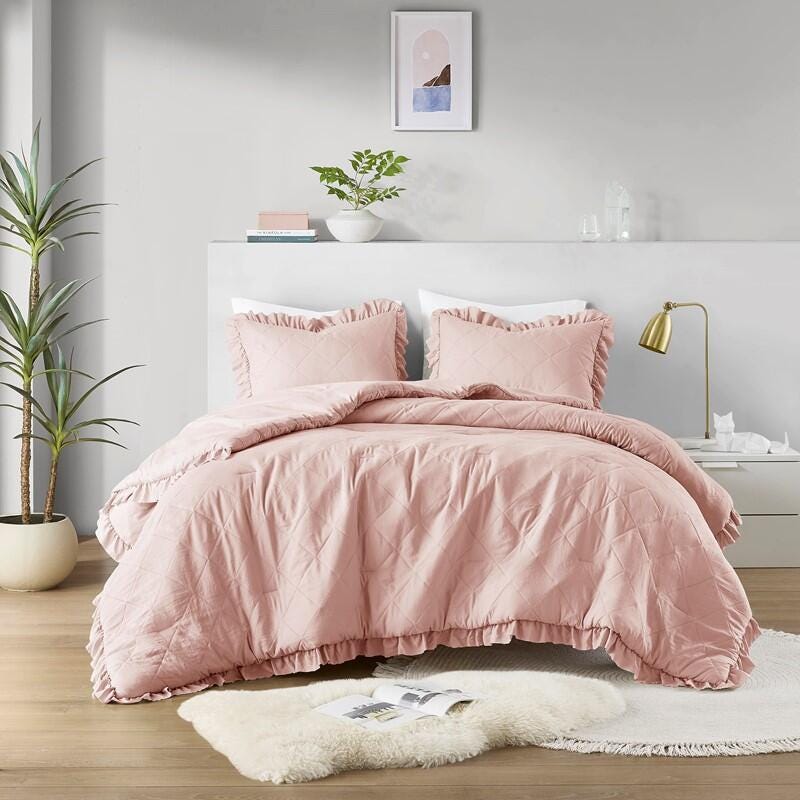 Super Listing Phoebe 2-Piece Twin/Twin XL Comforter Set, Blush, large