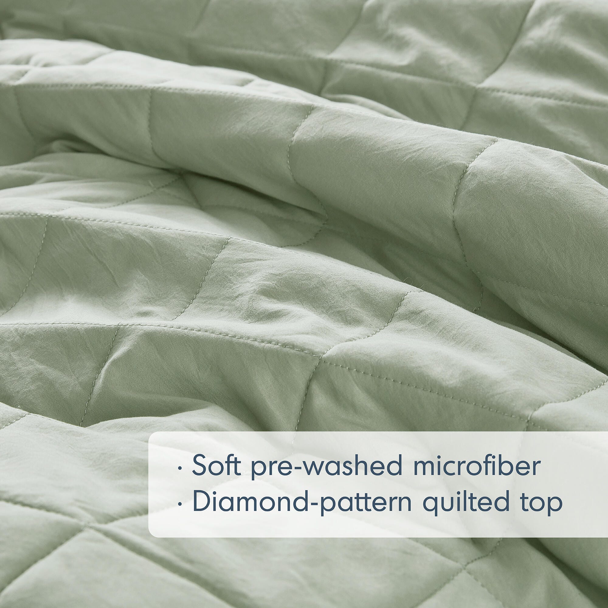 Super Listing Phoebe 2-Piece Twin/Twin XL Comforter Set, Sage, large