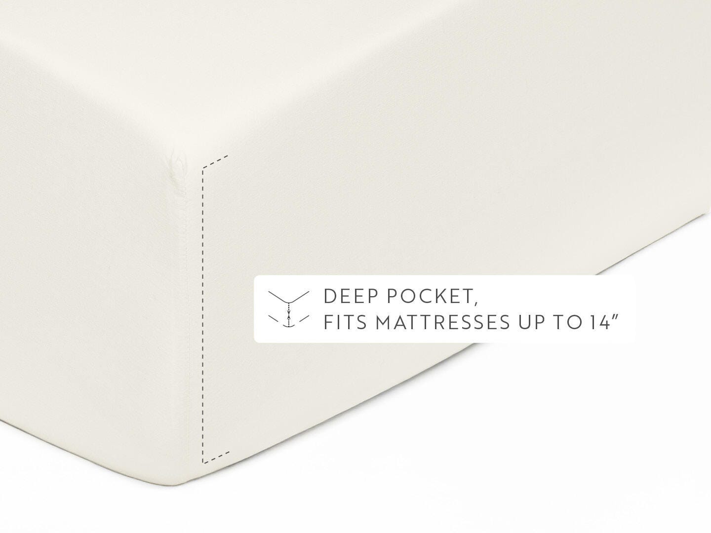 iEnjoy Home Percale 4 Piece California King Sheet Set, Ivory, large
