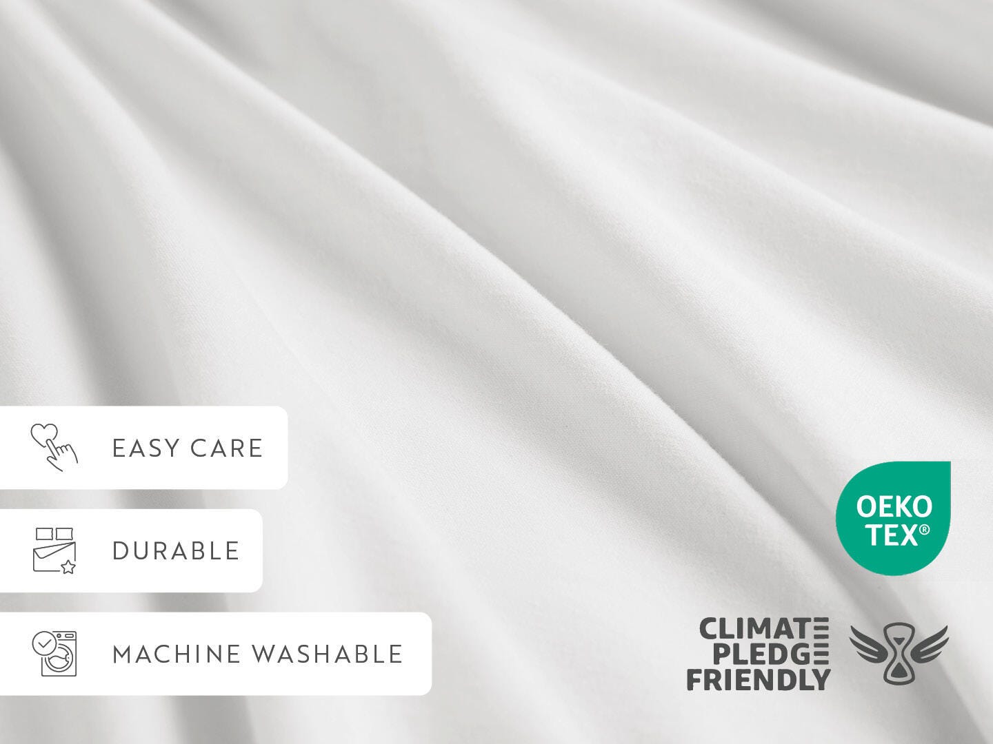 iEnjoy Home Percale 4 Piece California King Sheet Set, White, large