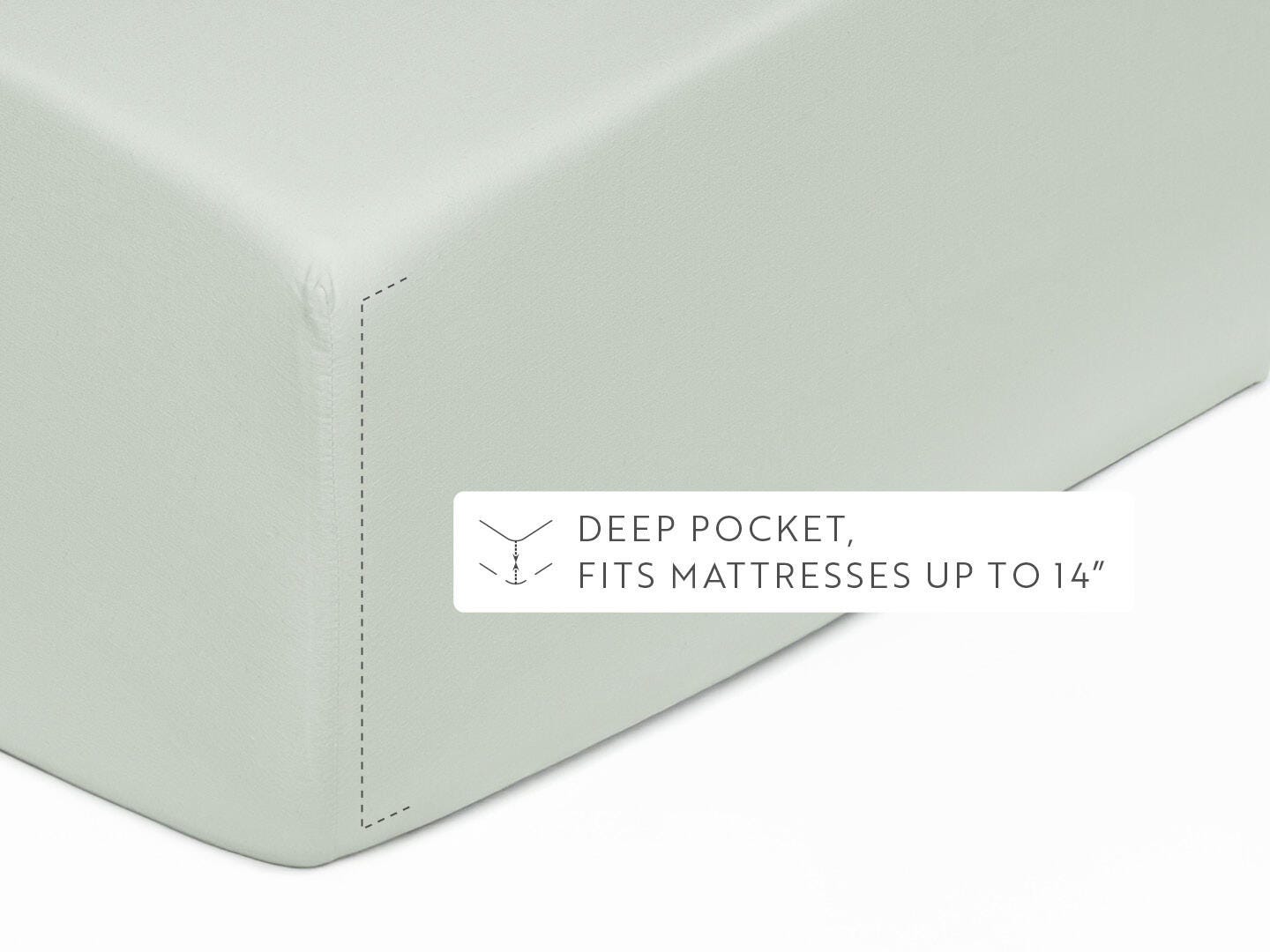 iEnjoy Home Percale 4 Piece California King Sheet Set, Green Haze, large