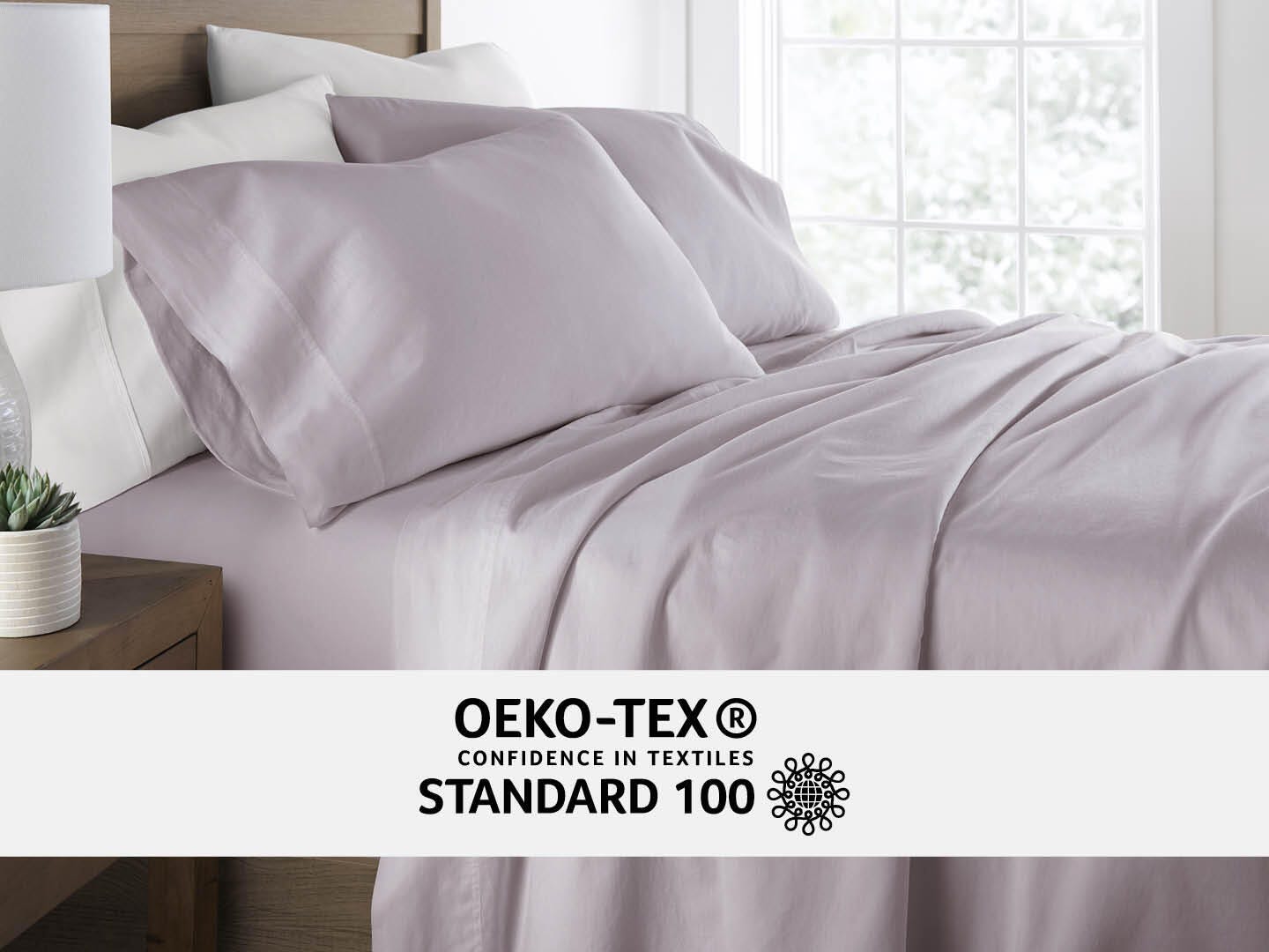 iEnjoy Home Staple 4 Piece California King Sheet Set, Mauve, large