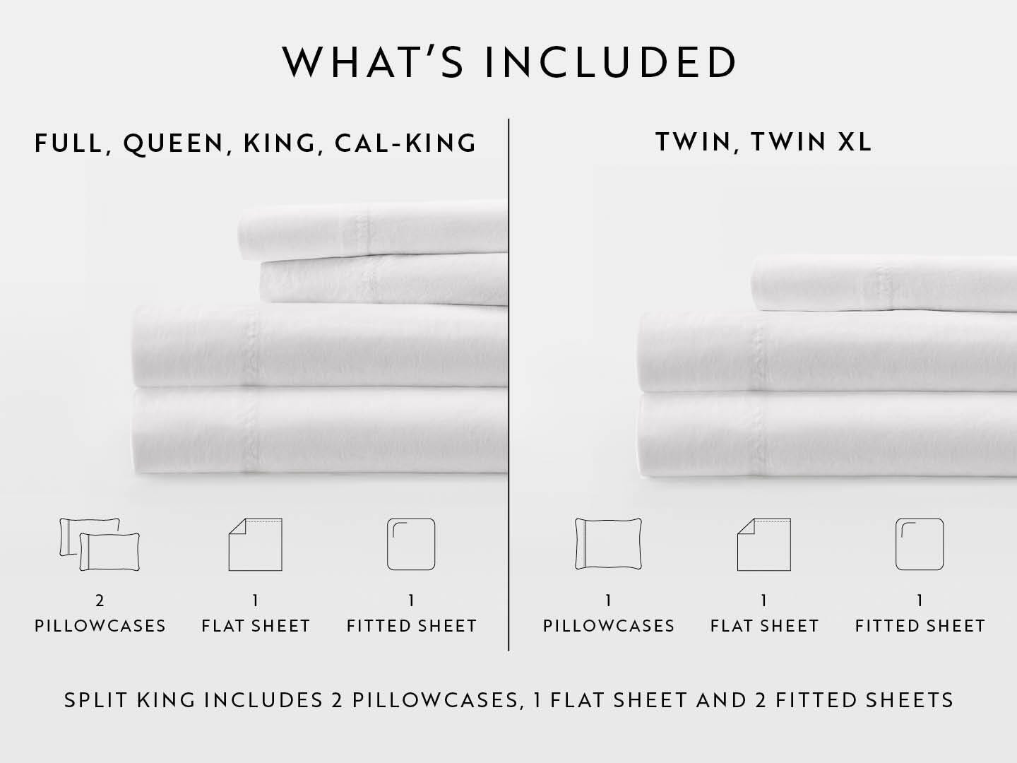 iEnjoy Home Staple 4 Piece California King Sheet Set, White, large