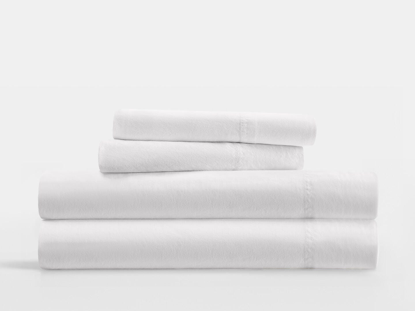 iEnjoy Home Staple 4 Piece Full Sheet Set, White, rollover