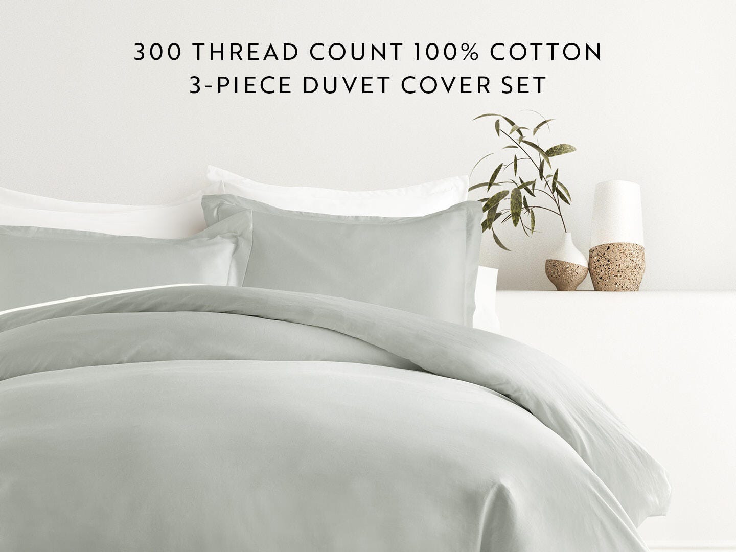 iEnjoy Home 3 Piece Twin Comforter Set, Green Mist, large
