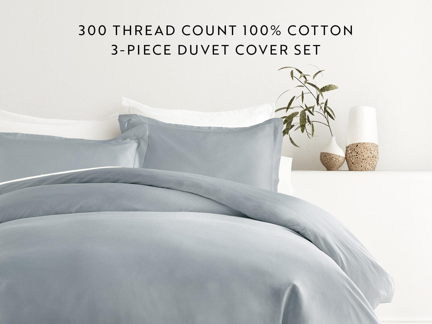 iEnjoy Home 3 Piece Queen Comforter Set, Blue, large