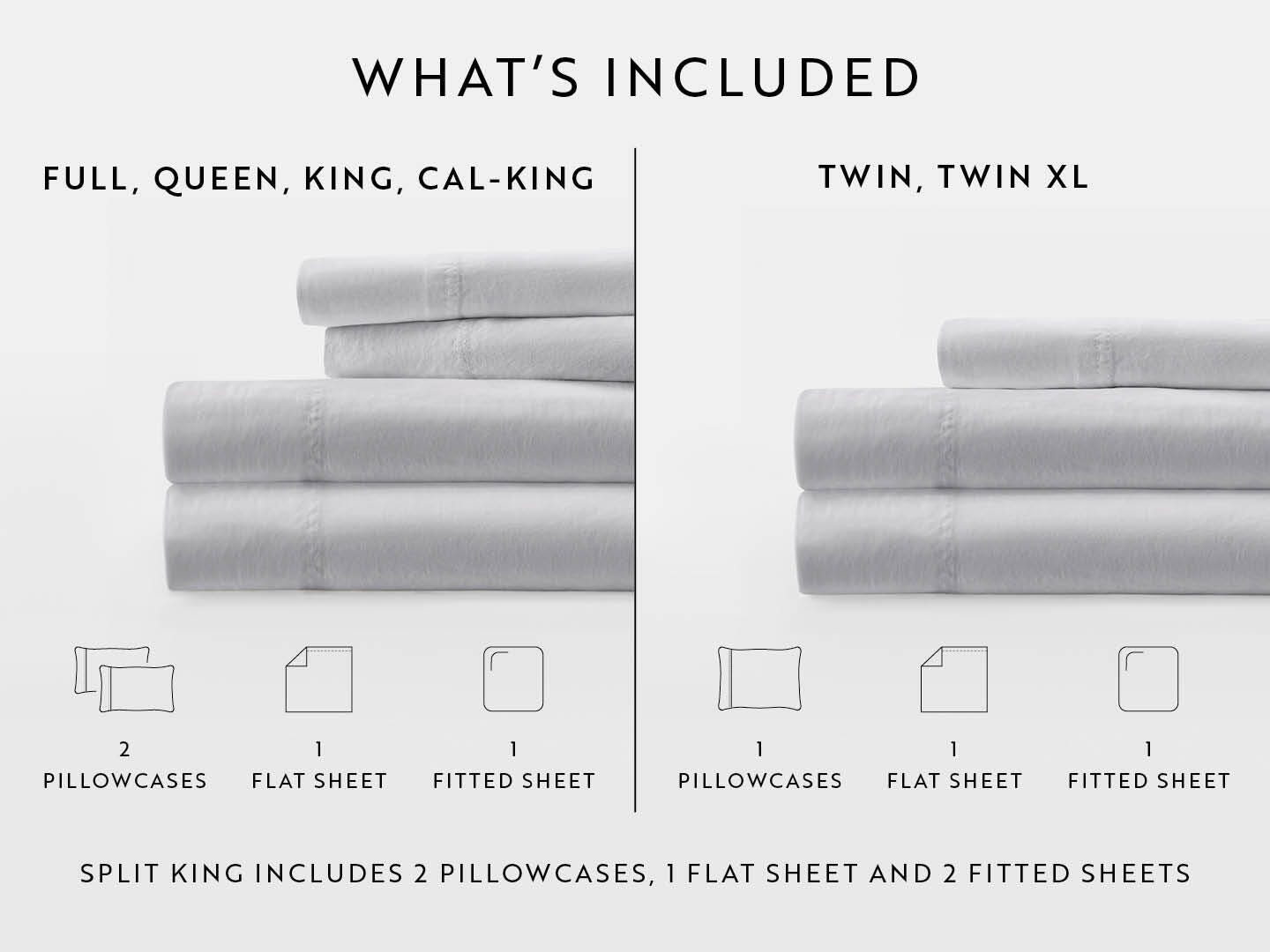 iEnjoy Home Staple 4 Piece King Sheet Set, Light Gray, large