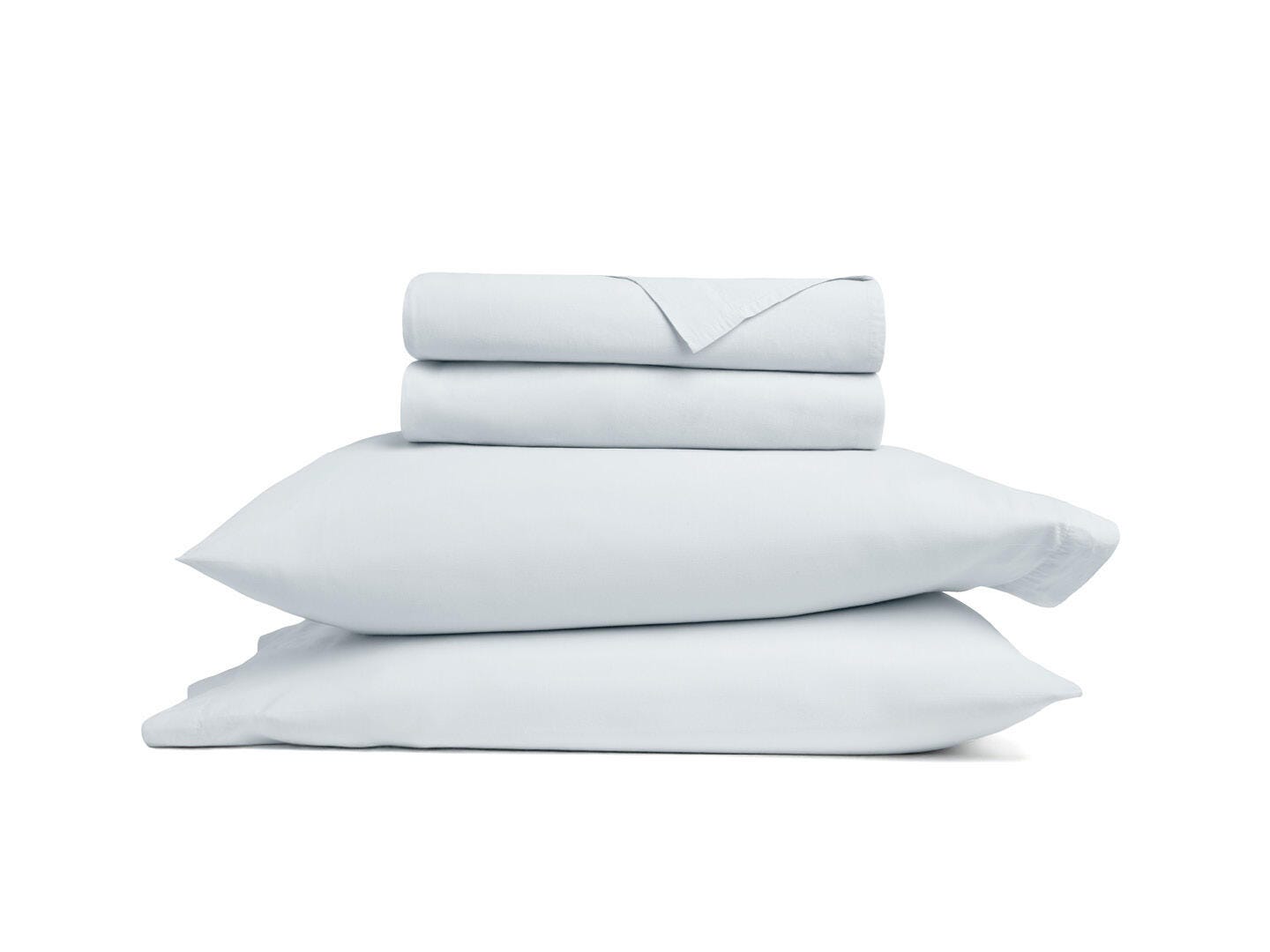 iEnjoy Home Percale 4 Piece Queen Sheet Set, Blue Mist, rollover