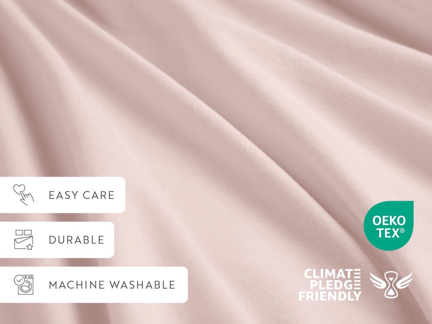 iEnjoy Home Percale 4 Piece Queen Sheet Set, Rose, large