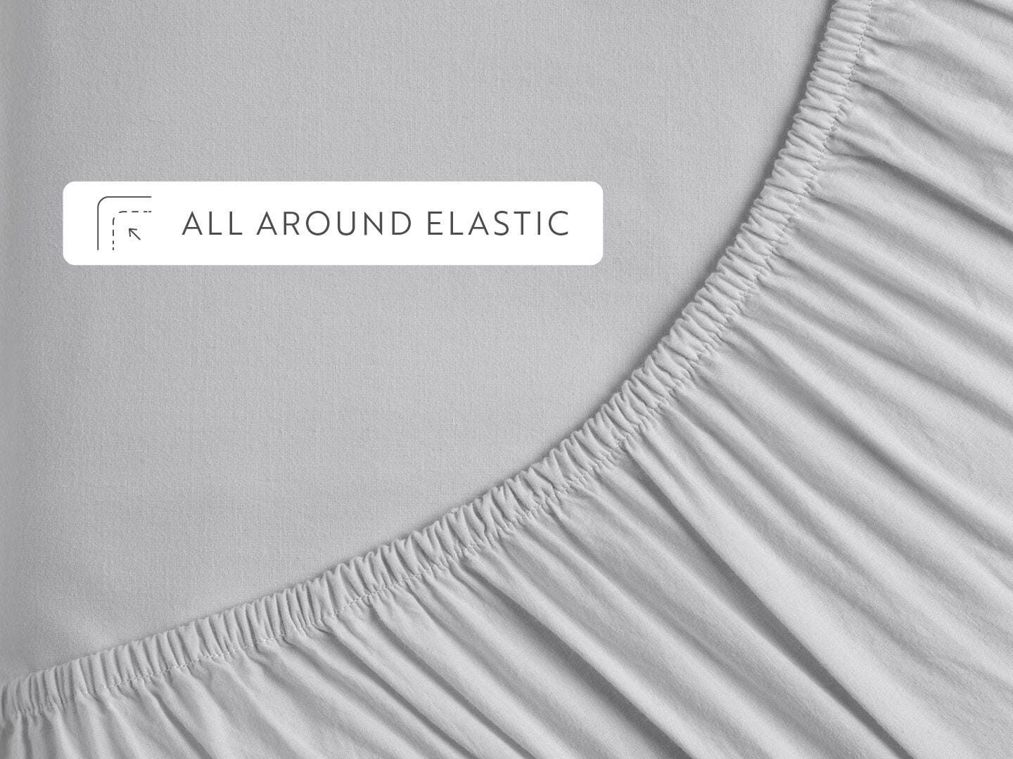 iEnjoy Home Percale 4 Piece Queen Sheet Set, Light Gray, large