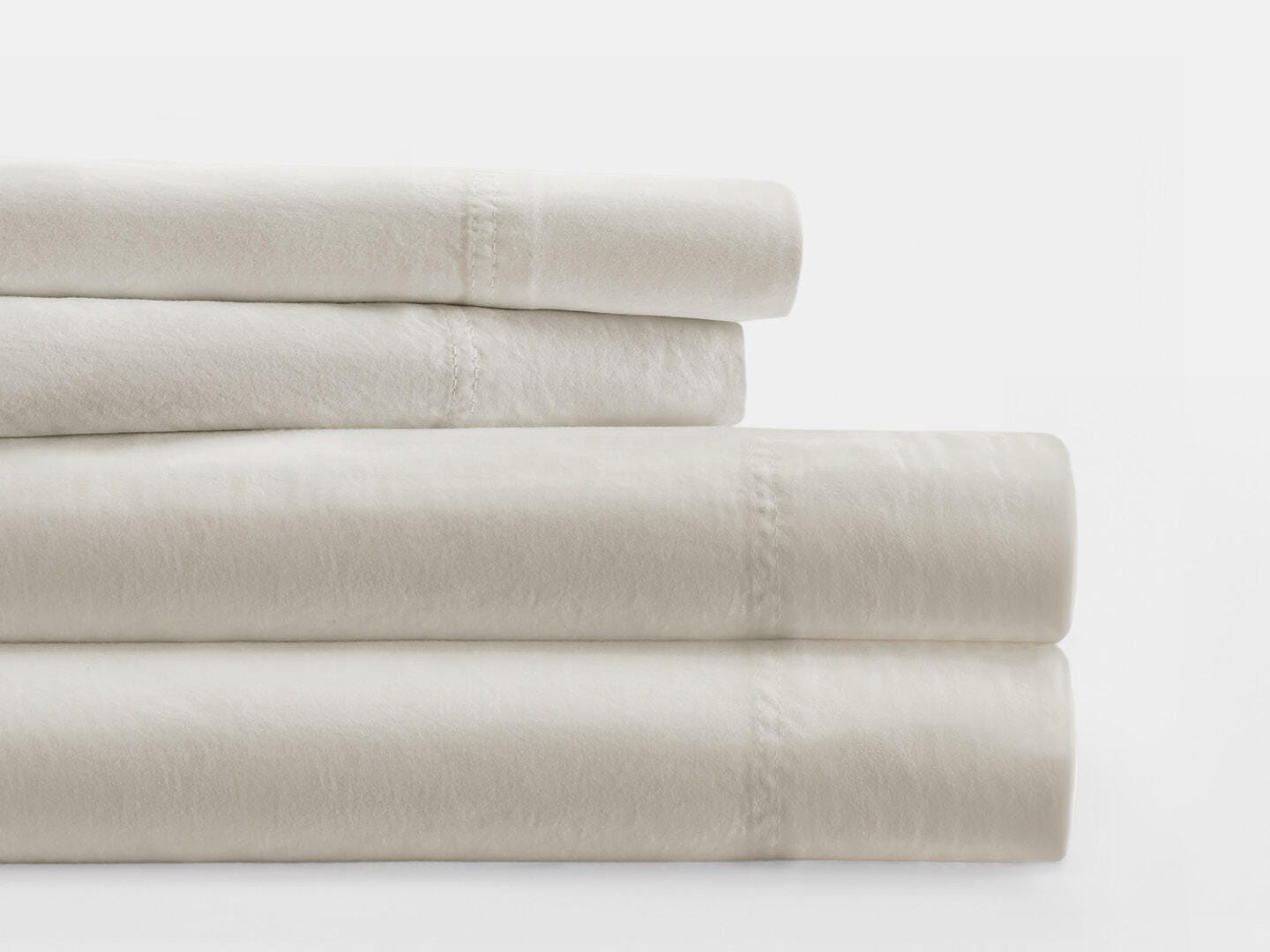iEnjoy Home Staple 4 Piece Queen Sheet Set, Ivory, large
