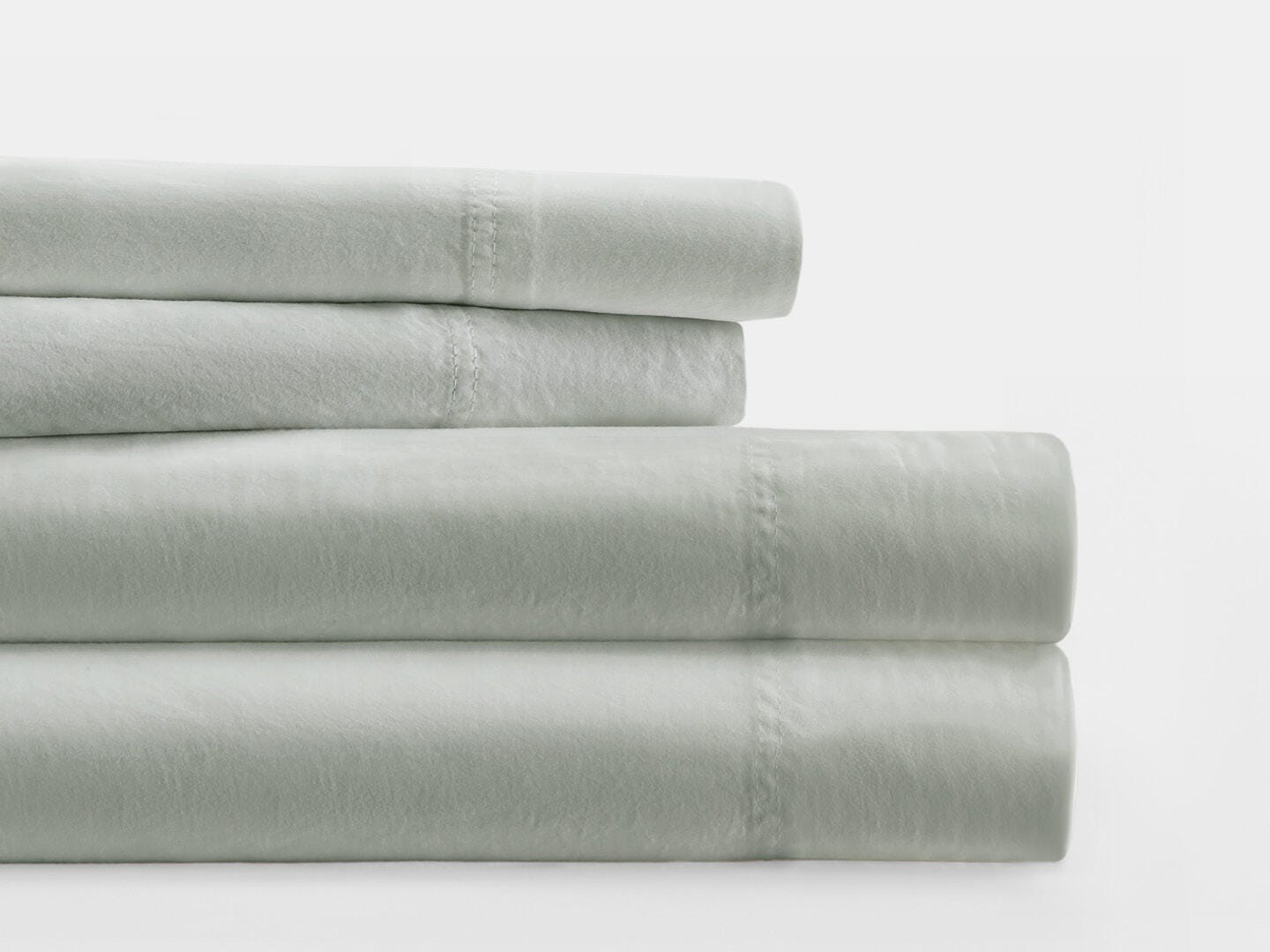 iEnjoy Home Staple 4 Piece Split King Sheet Set, Green Mist, large