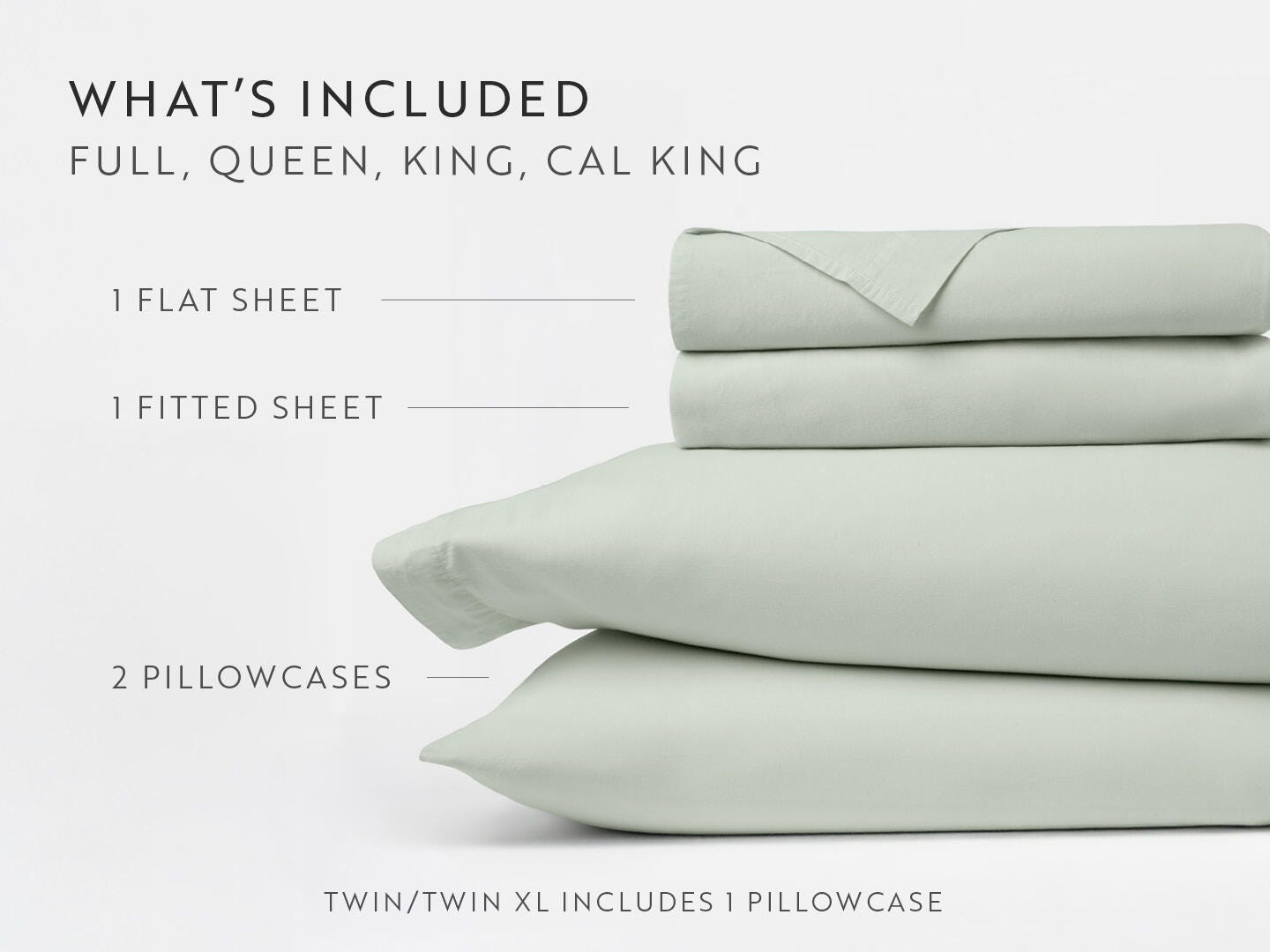 iEnjoy Home Percale 4 Piece Twin Sheet Set, Green Haze, large