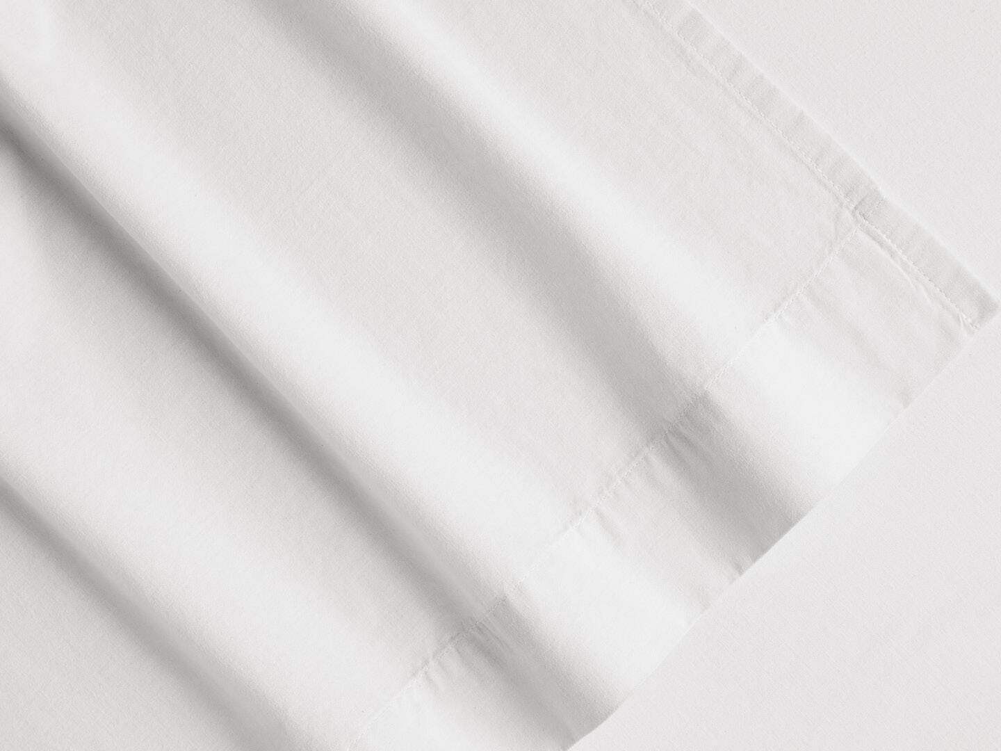 iEnjoy Home Percale 4 Piece Twin Sheet Set, White, large