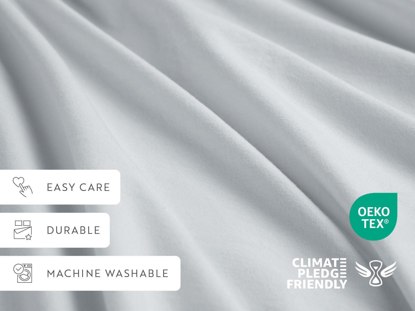 iEnjoy Home Percale 4 Piece Twin Sheet Set, Blue Mist, large