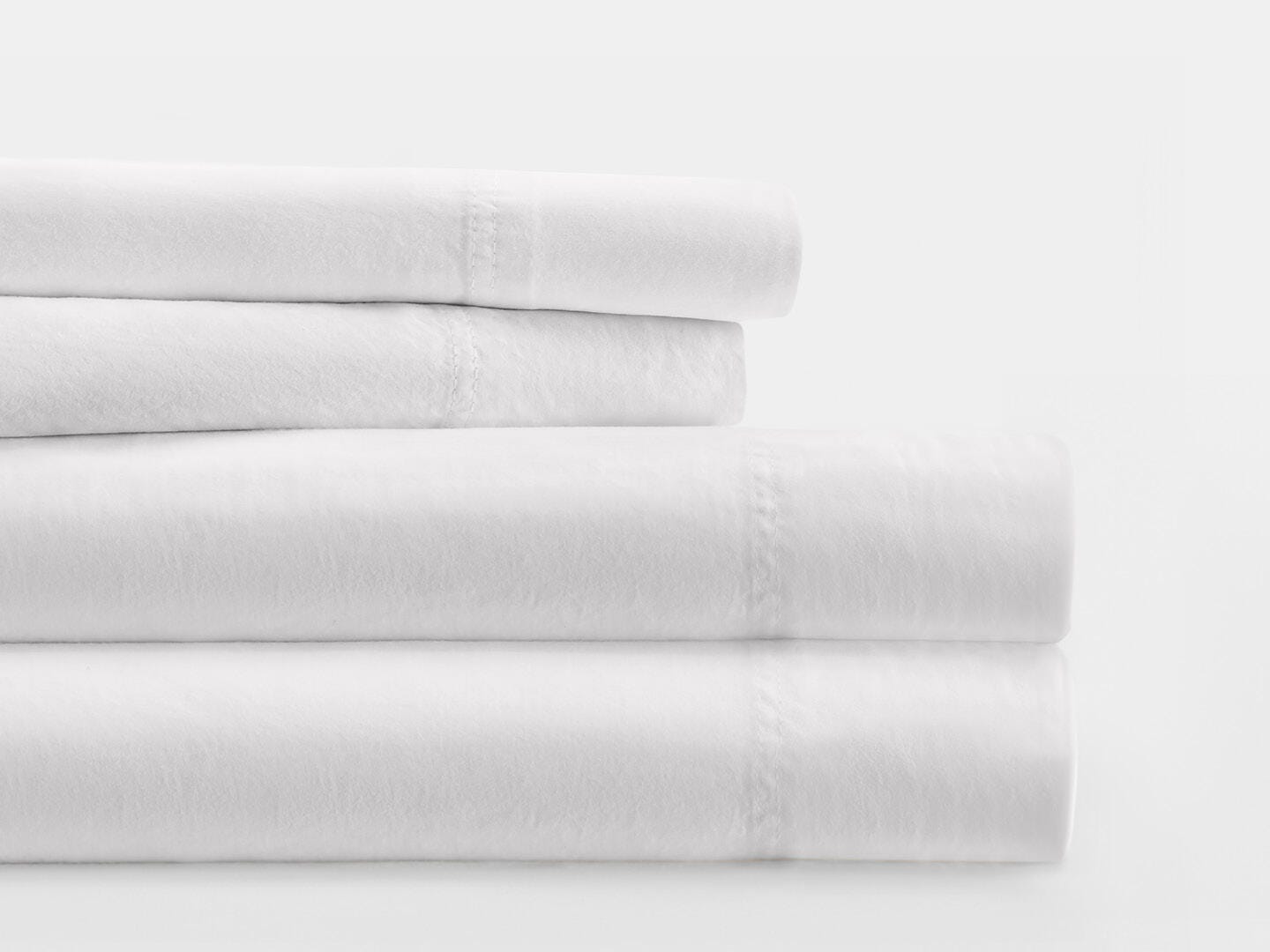 iEnjoy Home Staple 4 Piece Twin Sheet Set, White, large