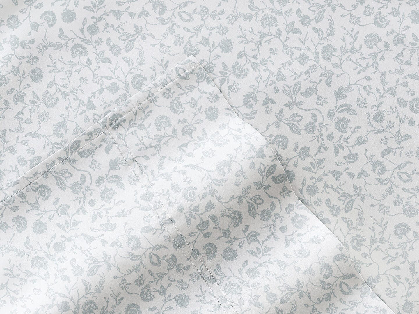 iEnjoy Home Rustic Jacobean 4 Piece California King Sheet Set, Light Blue, large