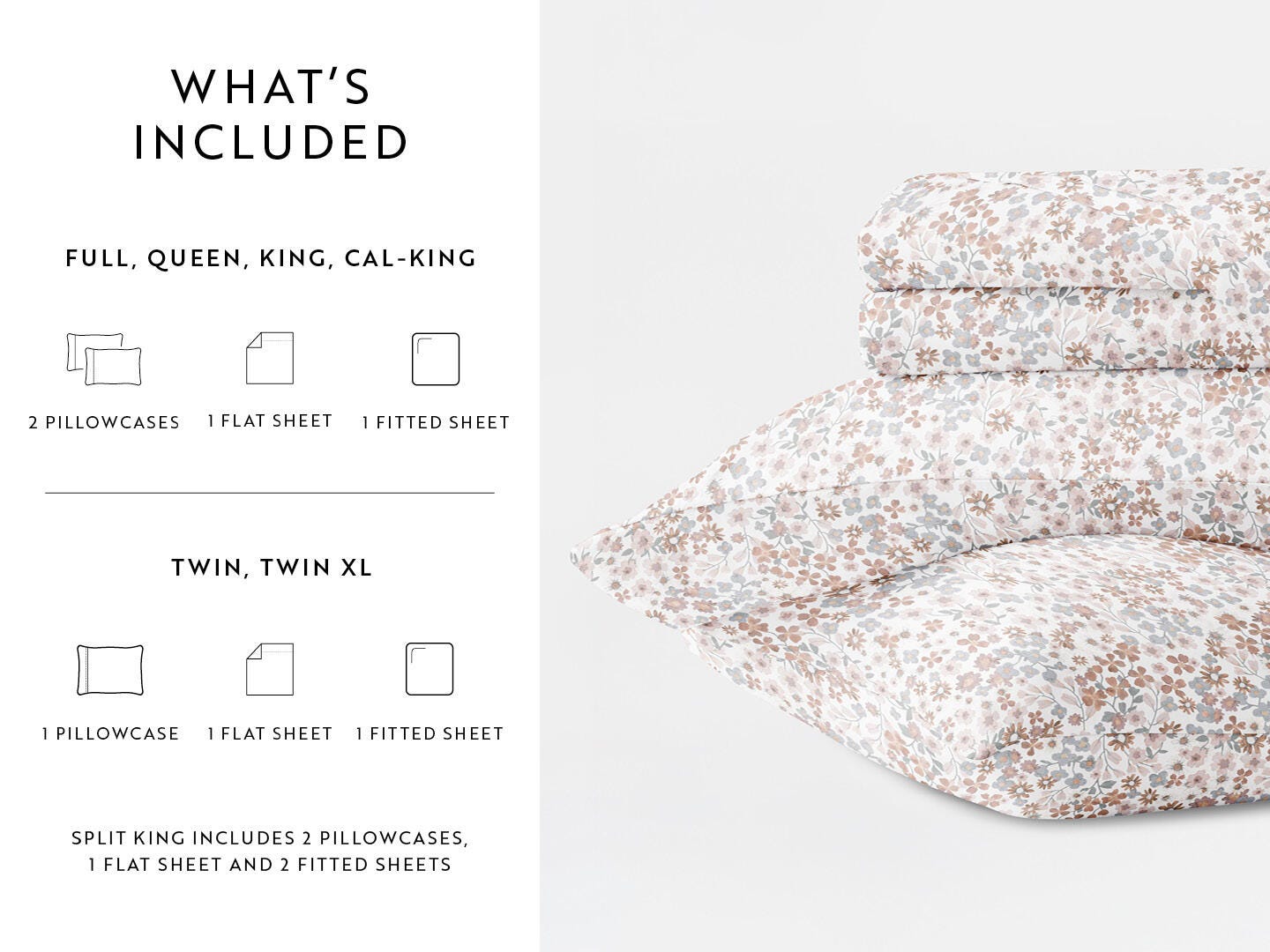 iEnjoy Home Garden Bloom 4 Piece Full Sheet Set, Multi, large