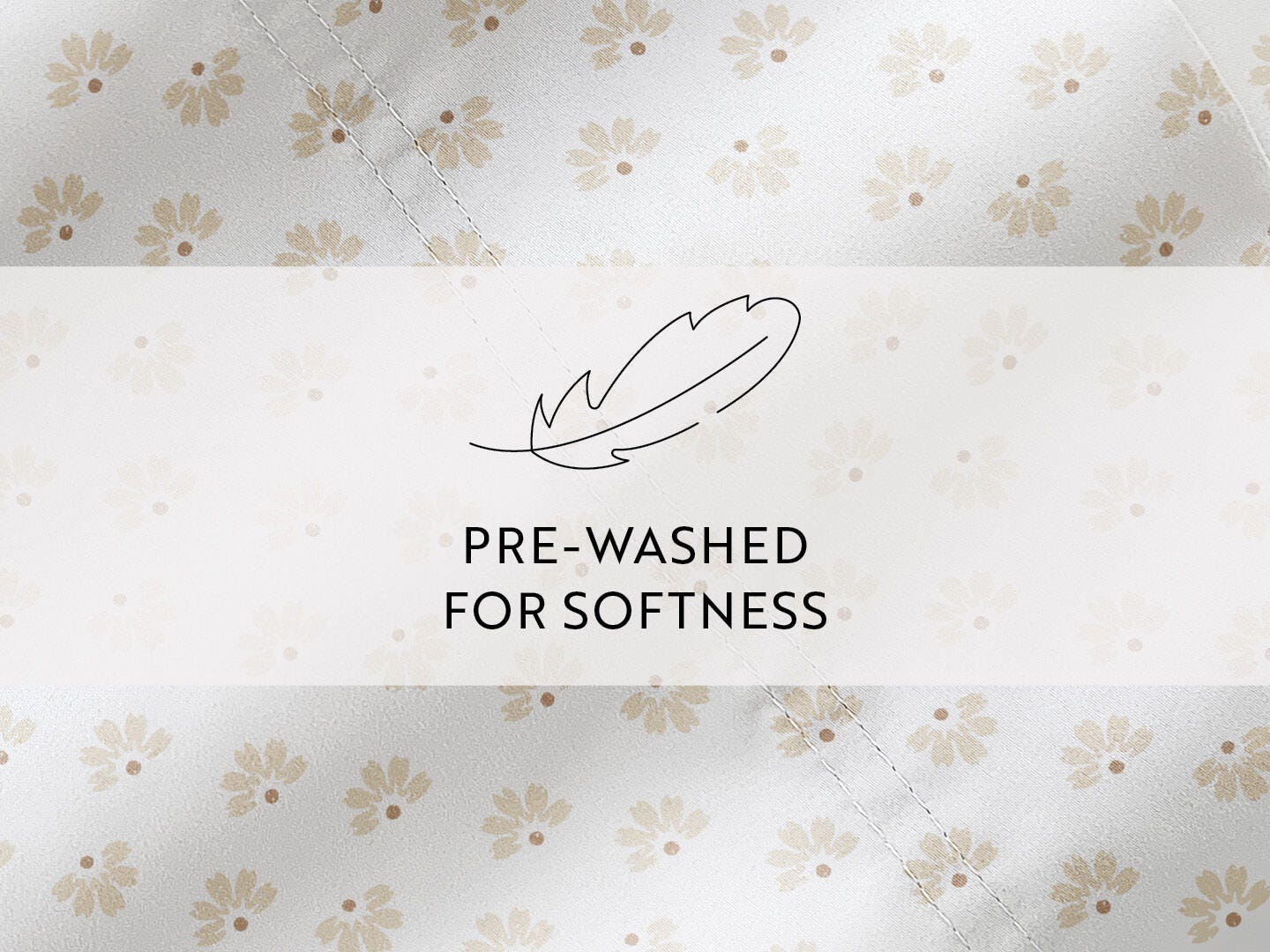 iEnjoy Home Moon Daisies 4 Piece King Sheet Set, Natural, large