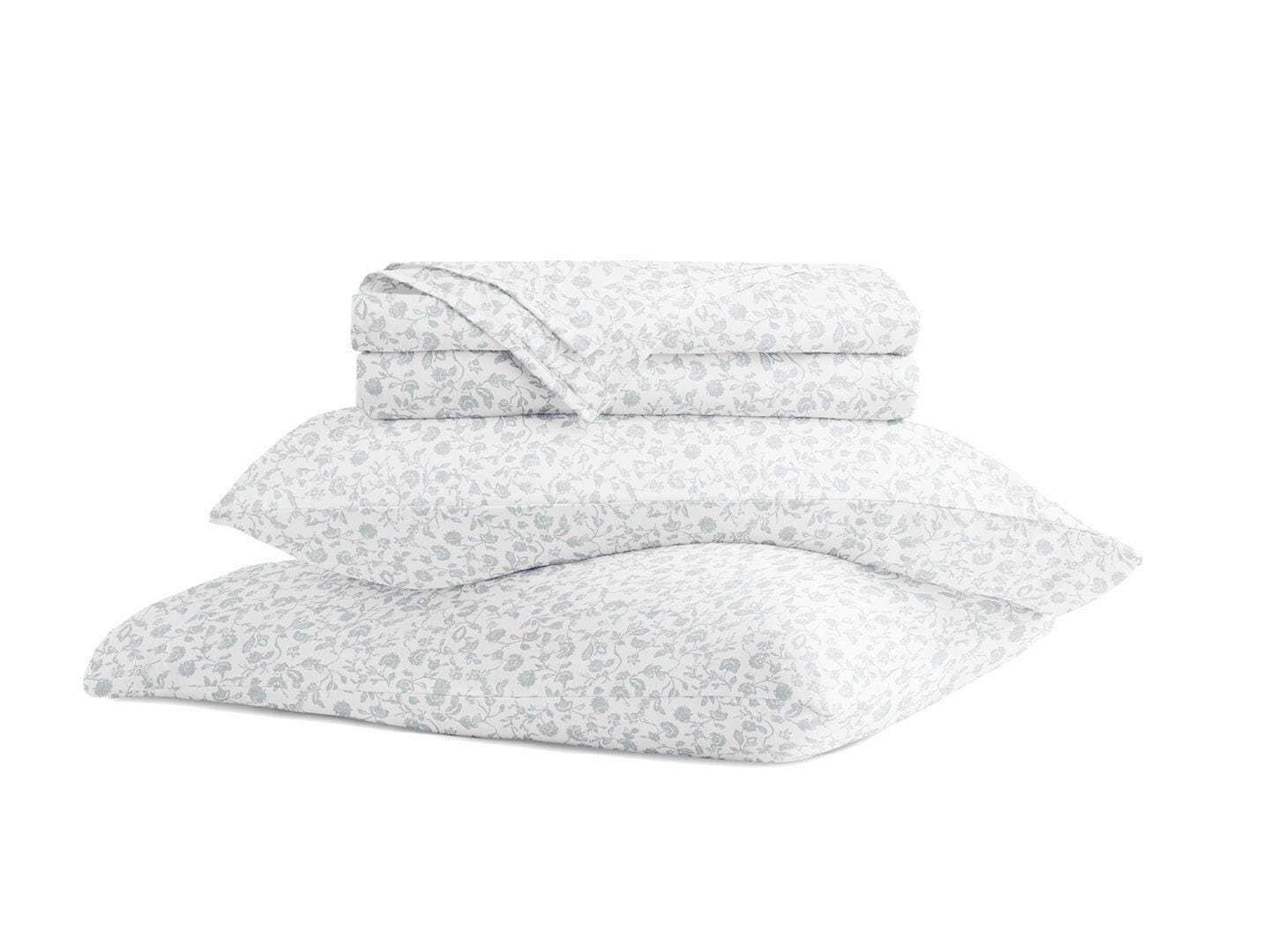 iEnjoy Home Rustic Jacobean 4 Piece King Sheet Set, Light Blue, rollover