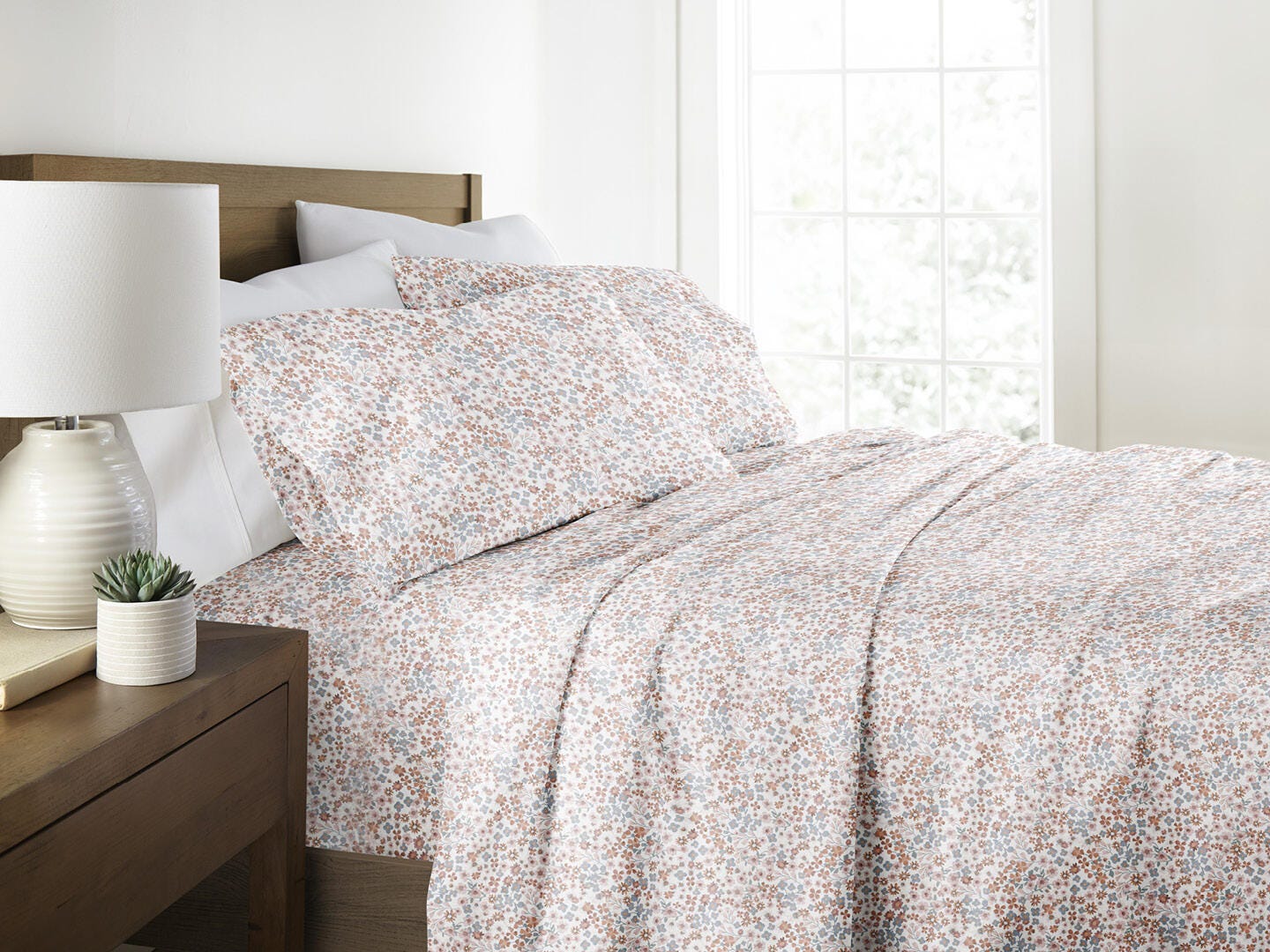 iEnjoy Home Garden Bloom 4 Piece Queen Sheet Set, Multi, large