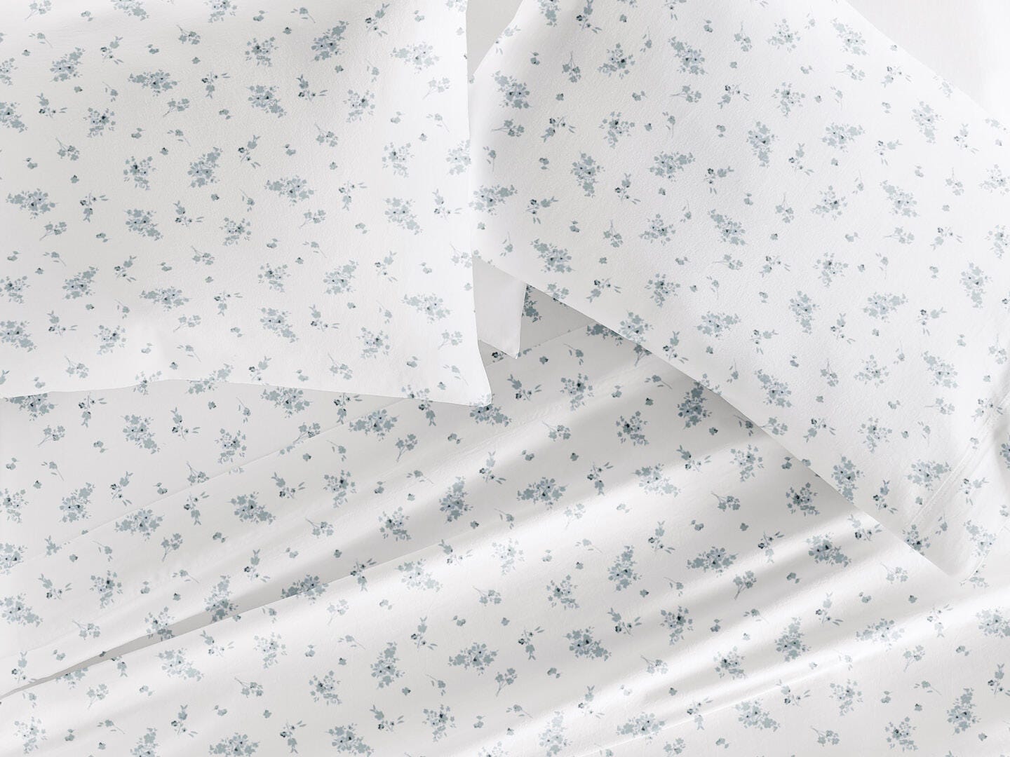 iEnjoy Home Bouquet Bliss 4 Piece Twin Sheet Set, Light Blue, large