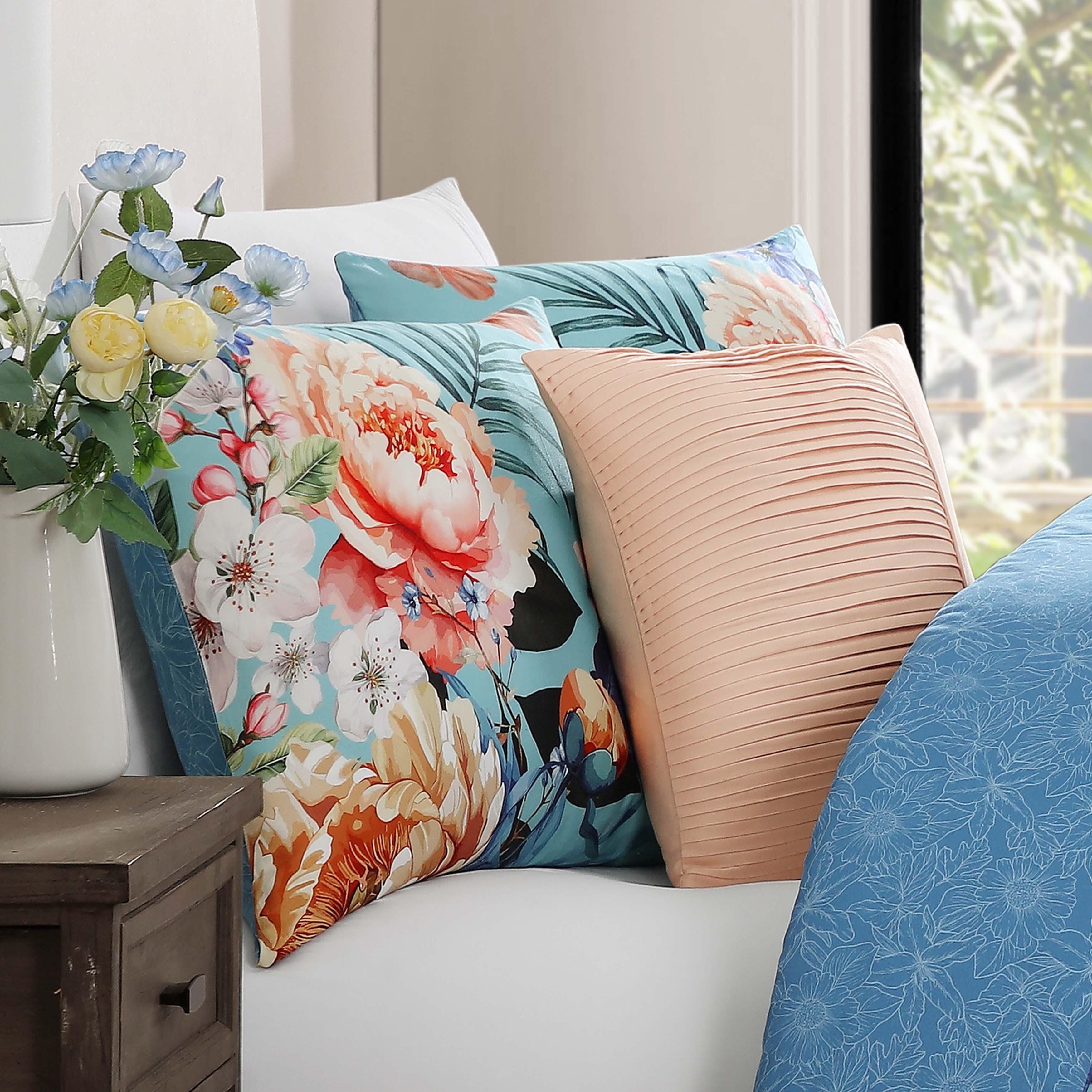 Bebejan Turquoise 5-Piece Queen Reversible Comforter Set, Teal, large
