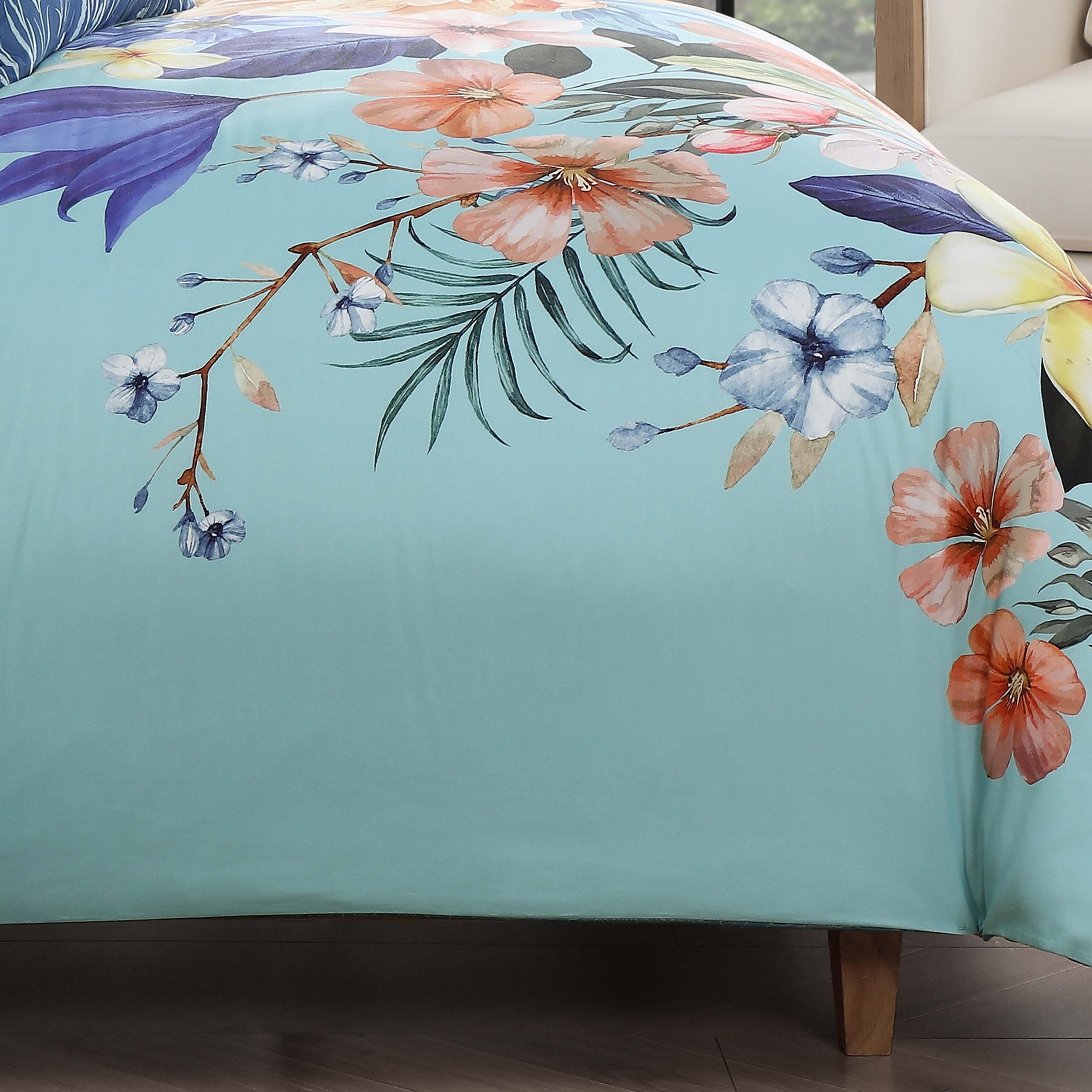Bebejan Turquoise 5-Piece Queen Reversible Comforter Set, Teal, large