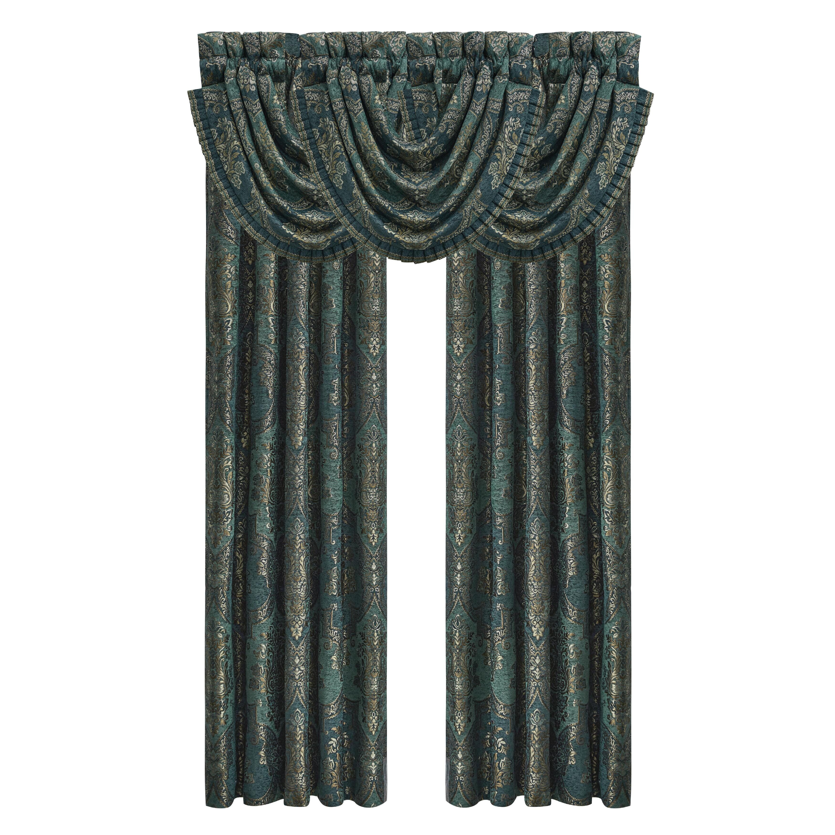 J. Queen New York Nancy Window Panel Pair, Teal, large