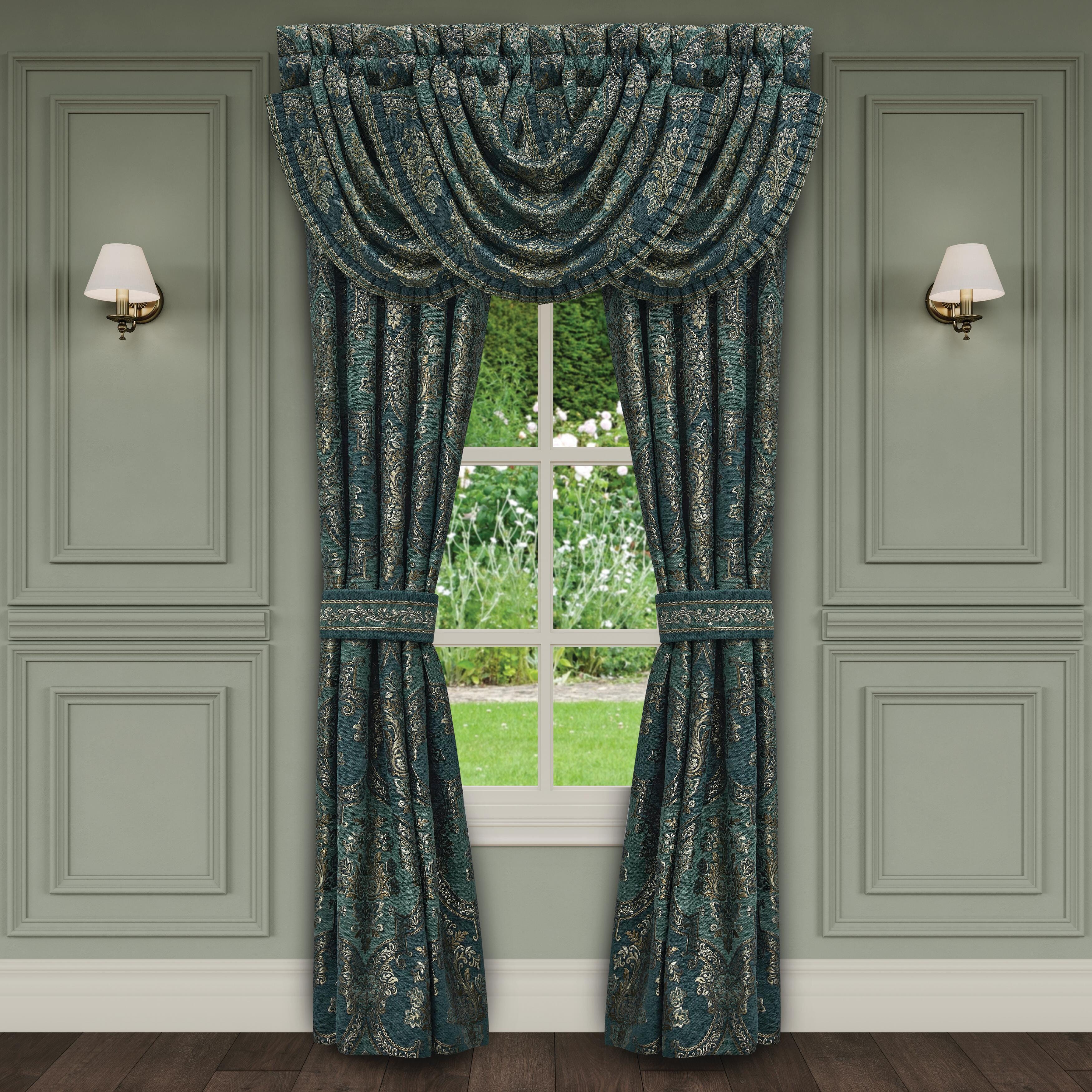 J. Queen New York Nancy Window Panel Pair, Teal, large