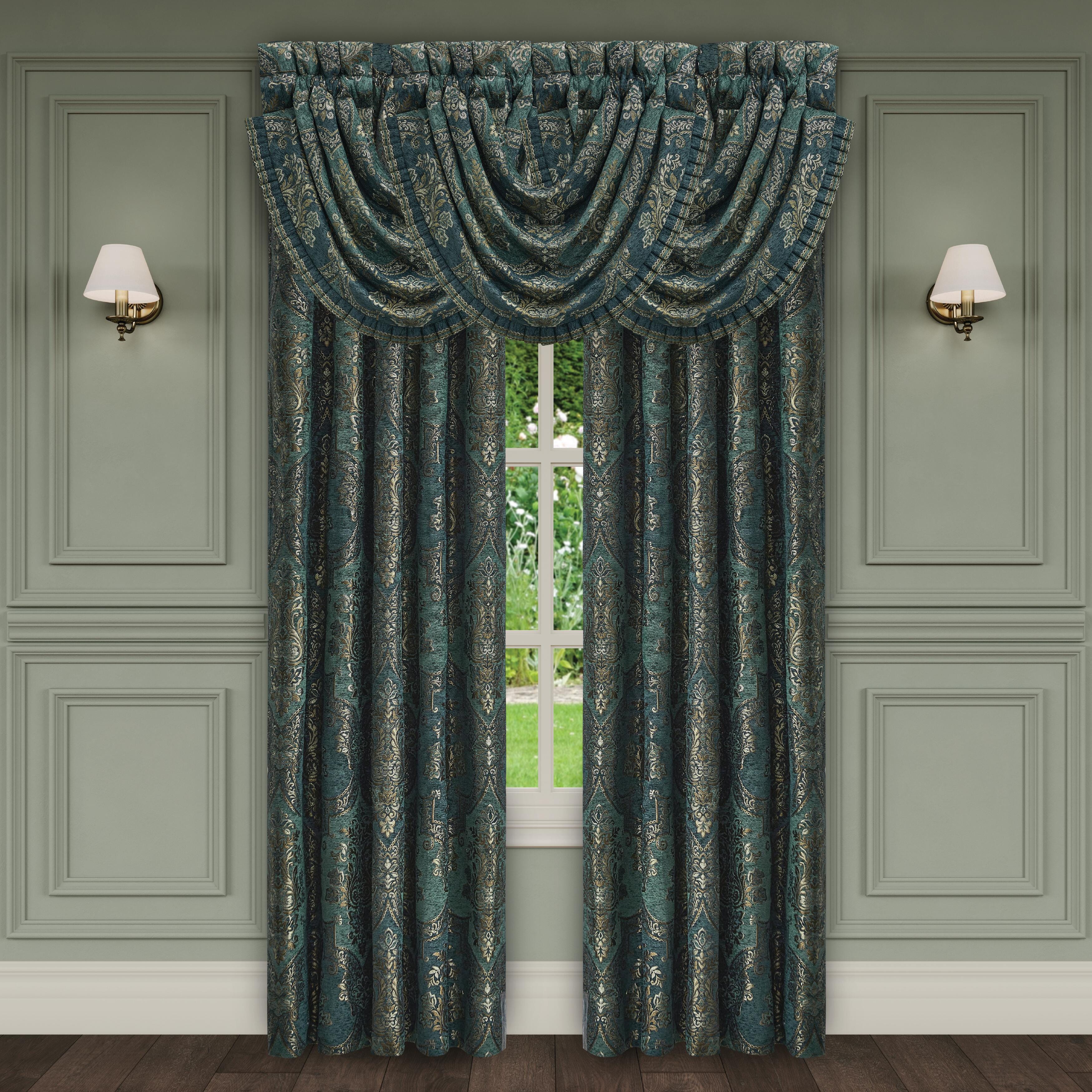 J. Queen New York Nancy Window Panel Pair, Teal, large
